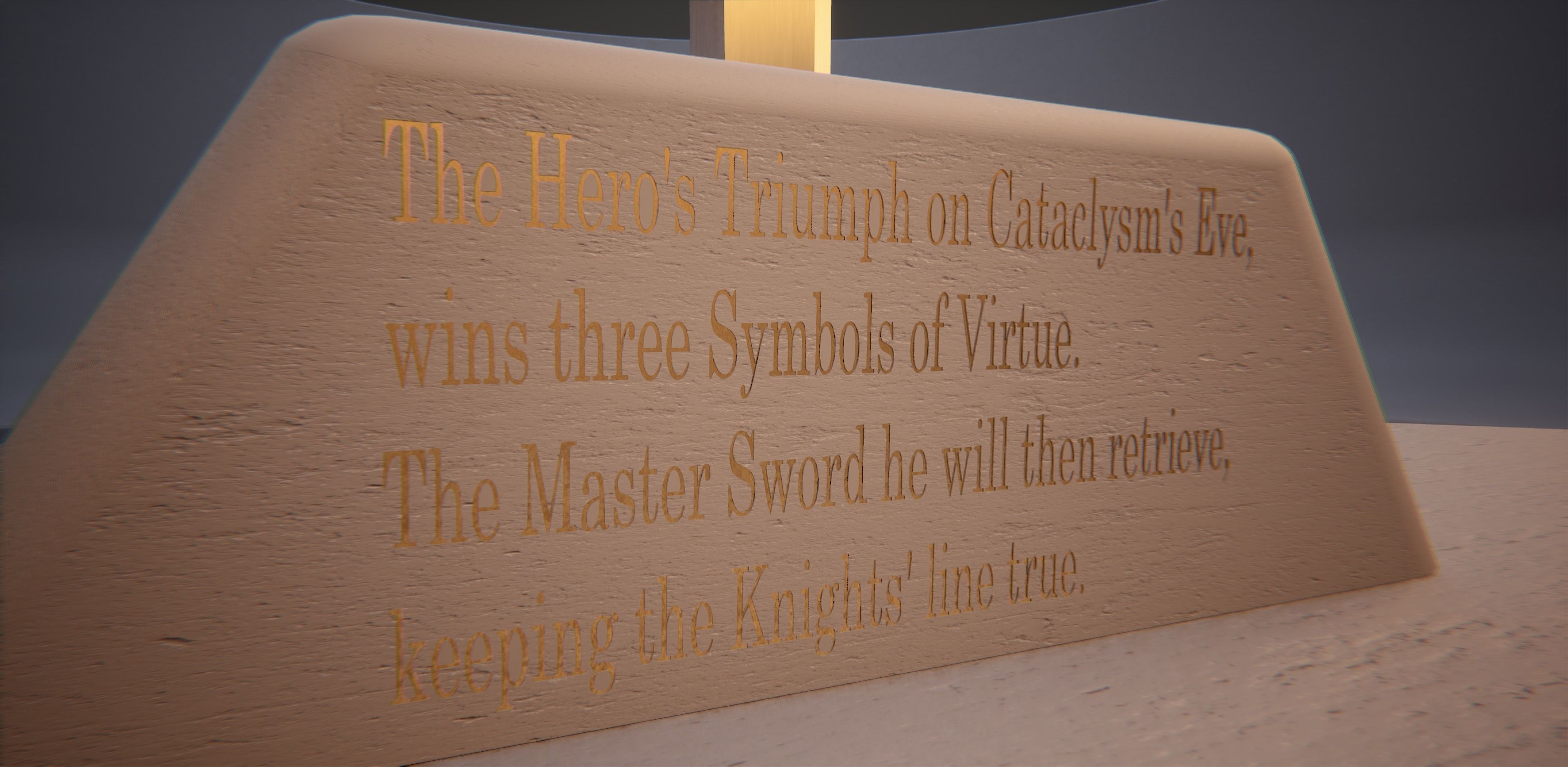 Master Sword with pedestal 3D model_3