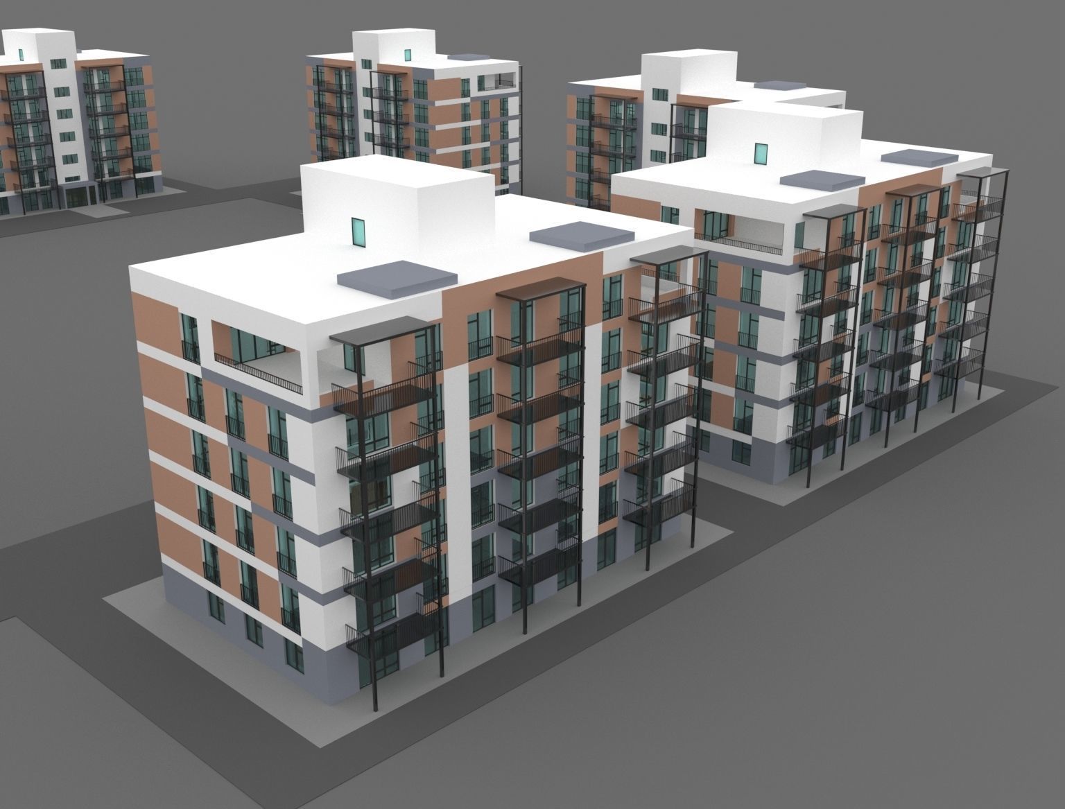 Residential Complex 3D model_7