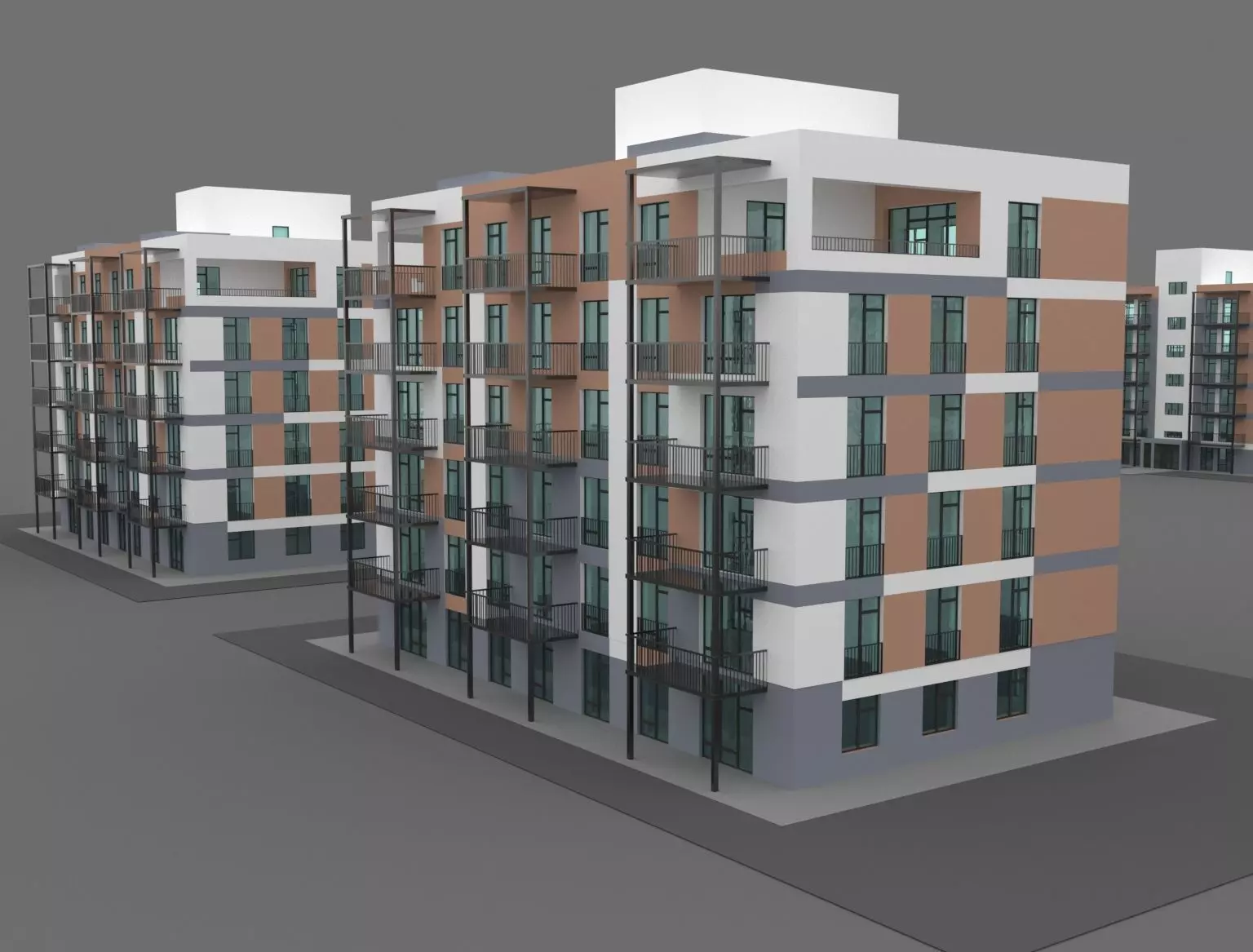 Residential Complex 3D model_0