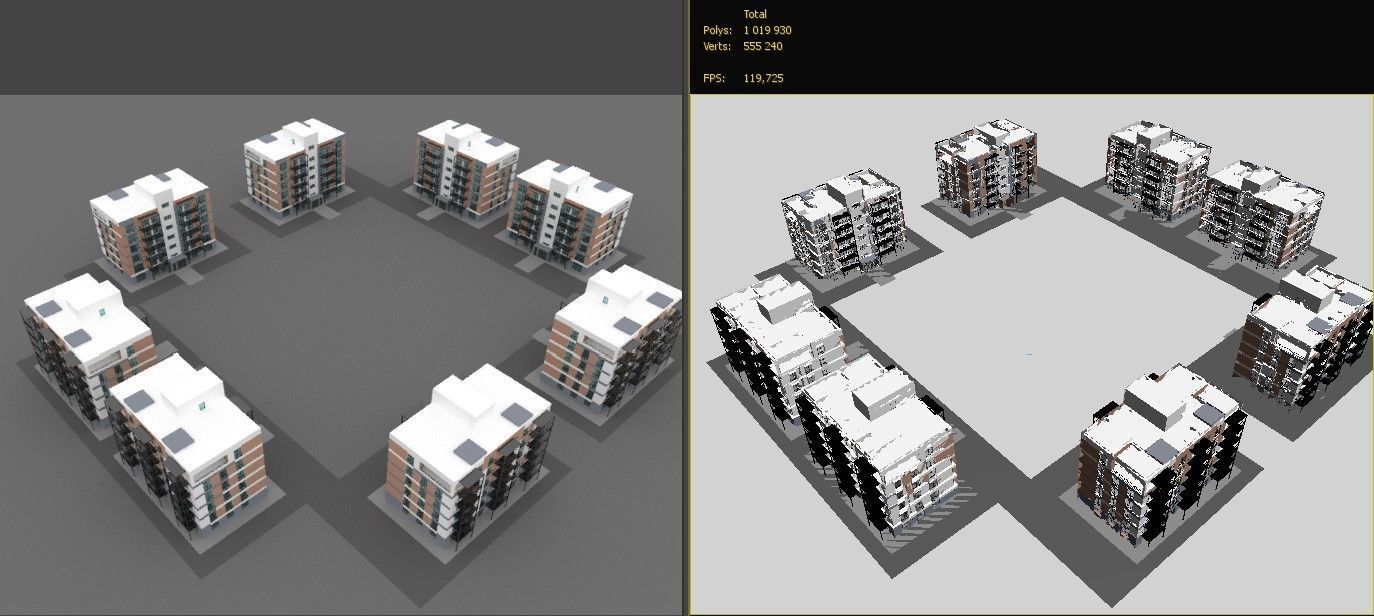 Residential Complex 3D model_10