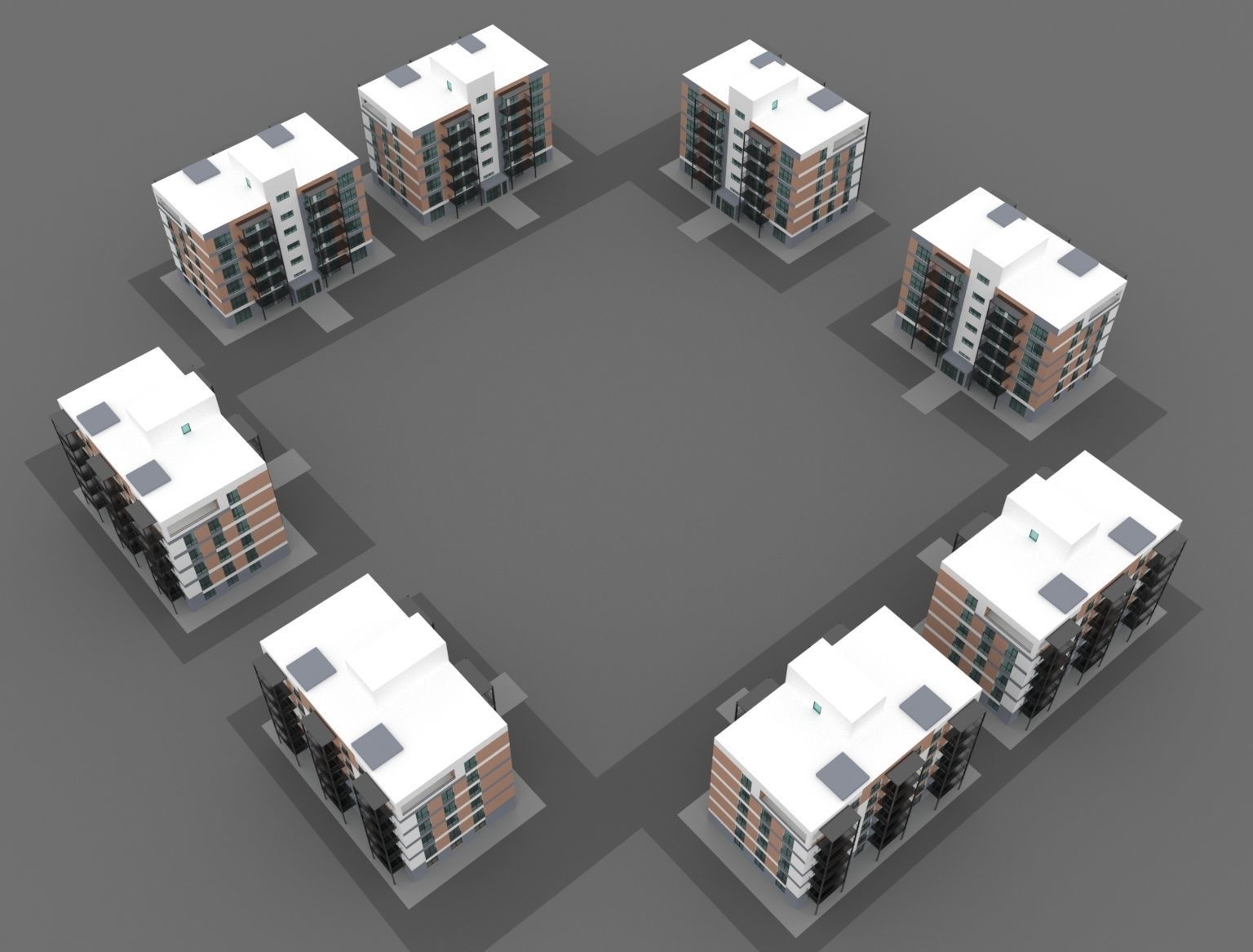 Residential Complex 3D model_5