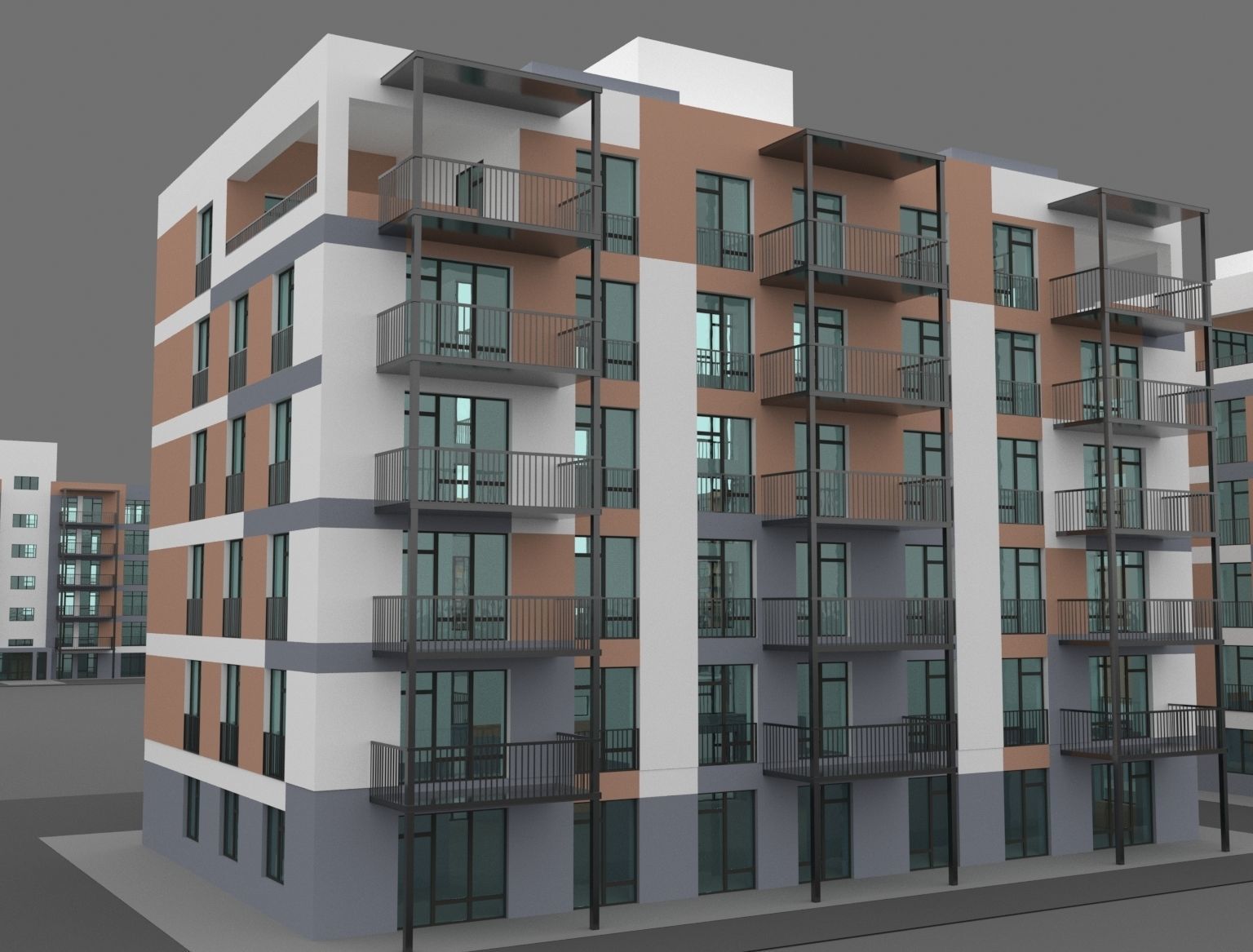 Residential Complex 3D model_4