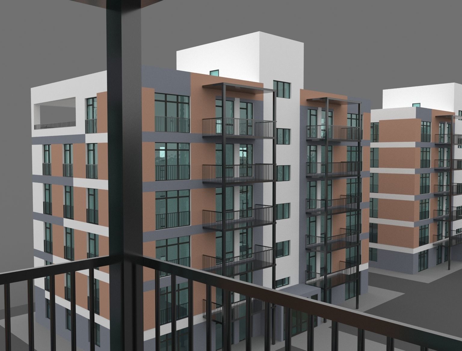 Residential Complex 3D model_3
