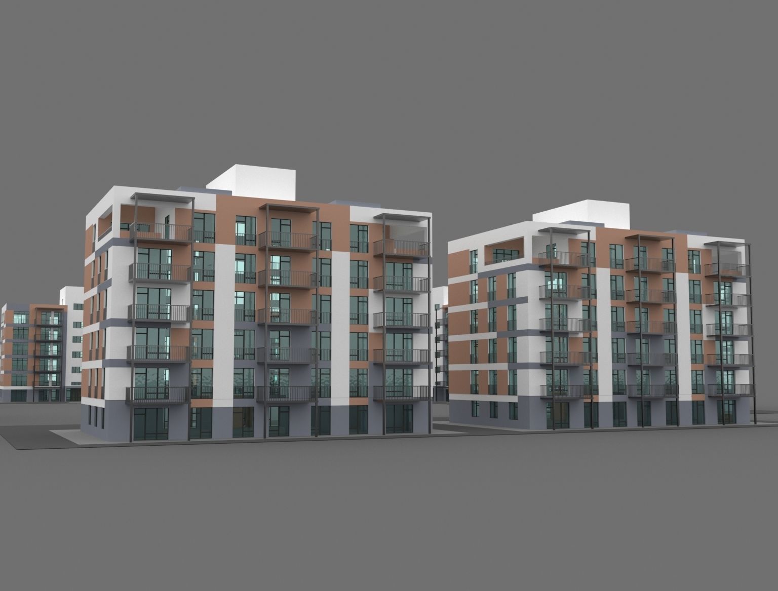 Residential Complex 3D model_2