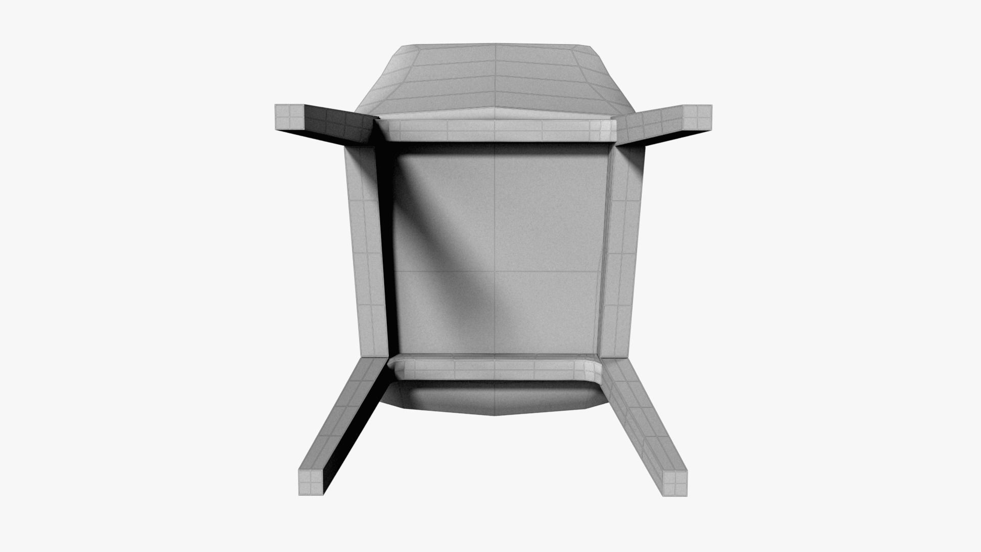 Simple modern chair Free 3D model_9