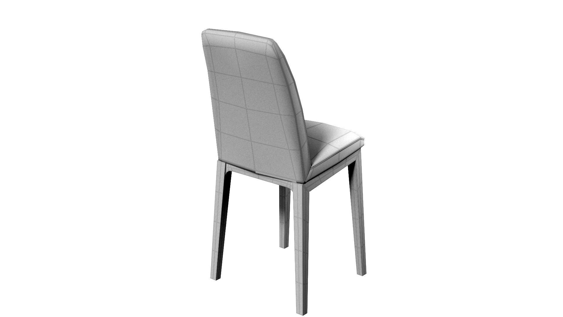 Simple modern chair Free 3D model_8