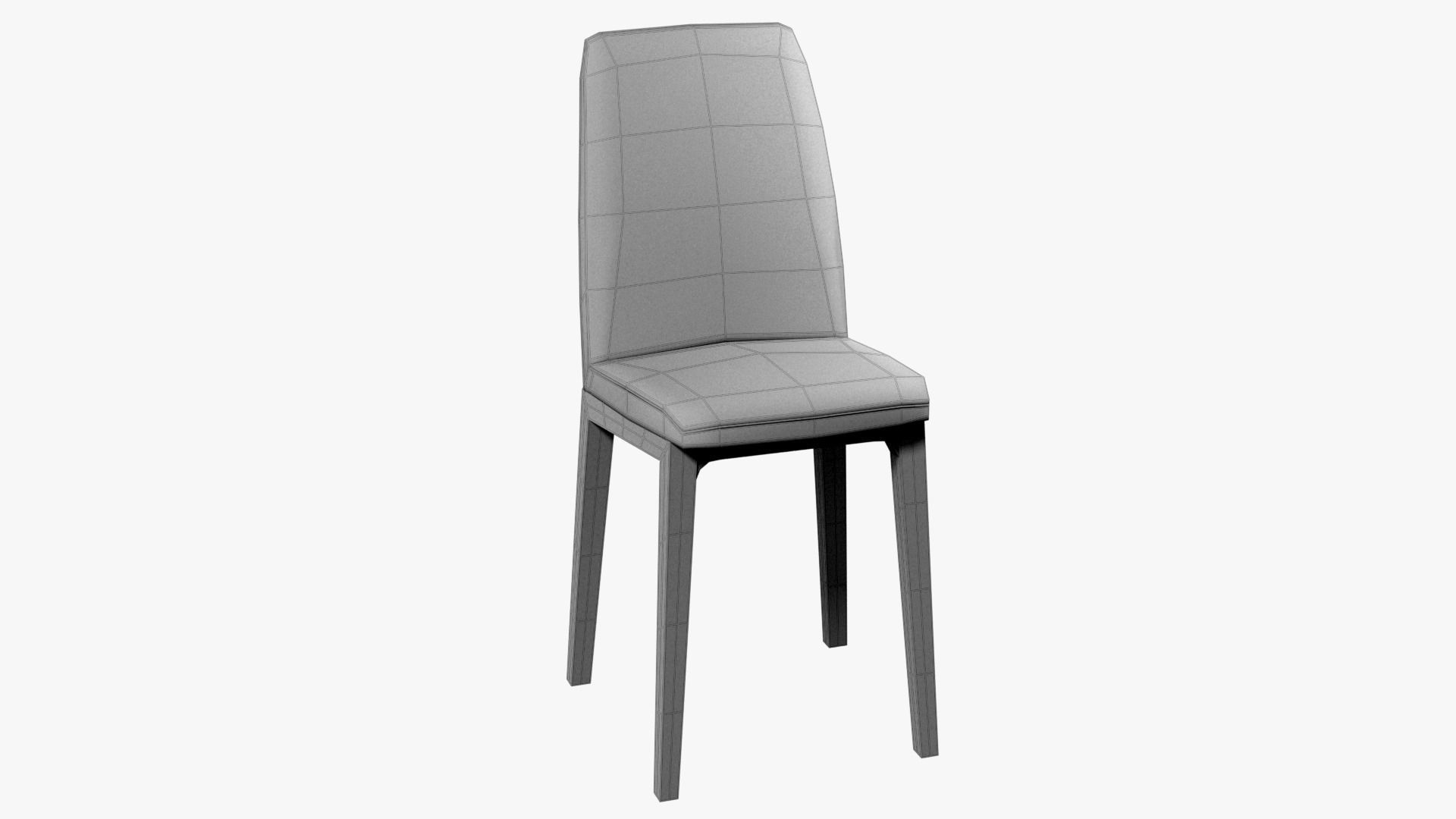 Simple modern chair Free 3D model_7