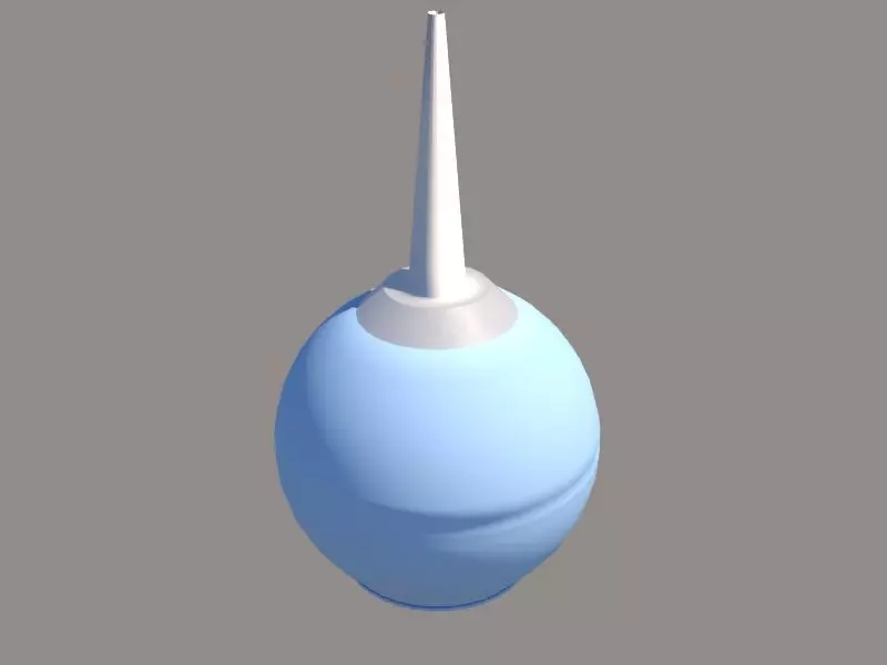 Enema ball with tip 3D model_0