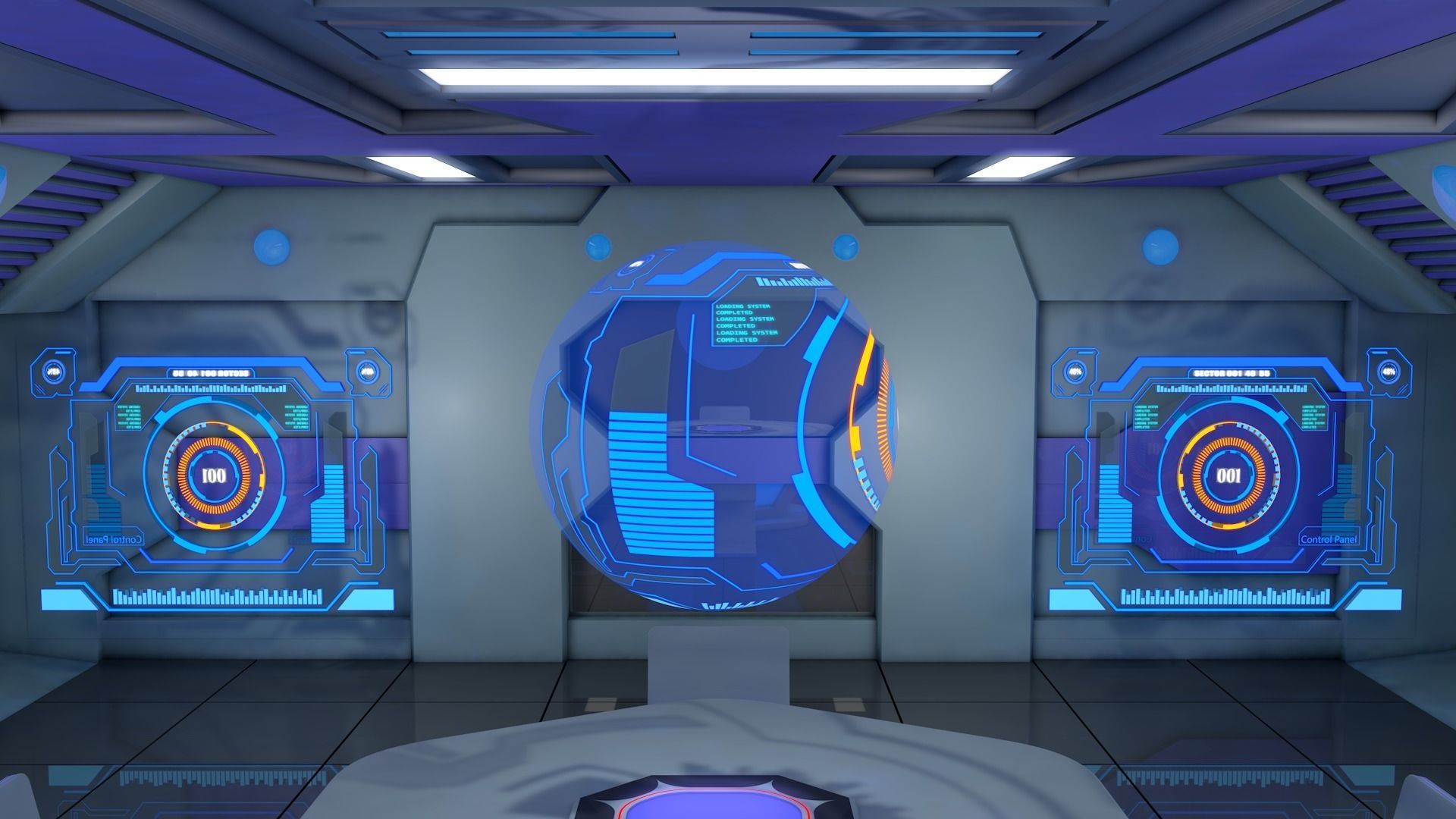 Sci Fi Interior 3D model_4