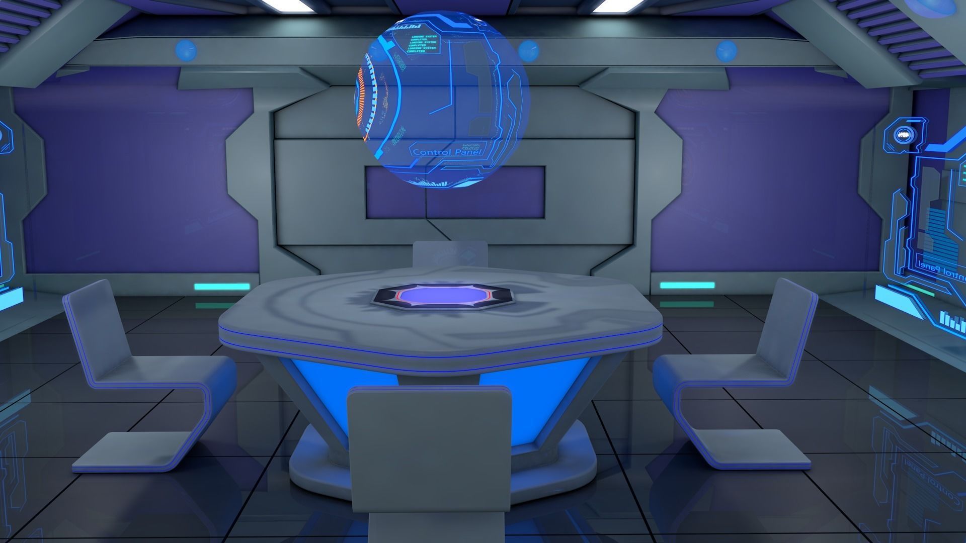 Sci Fi Interior 3D model_5