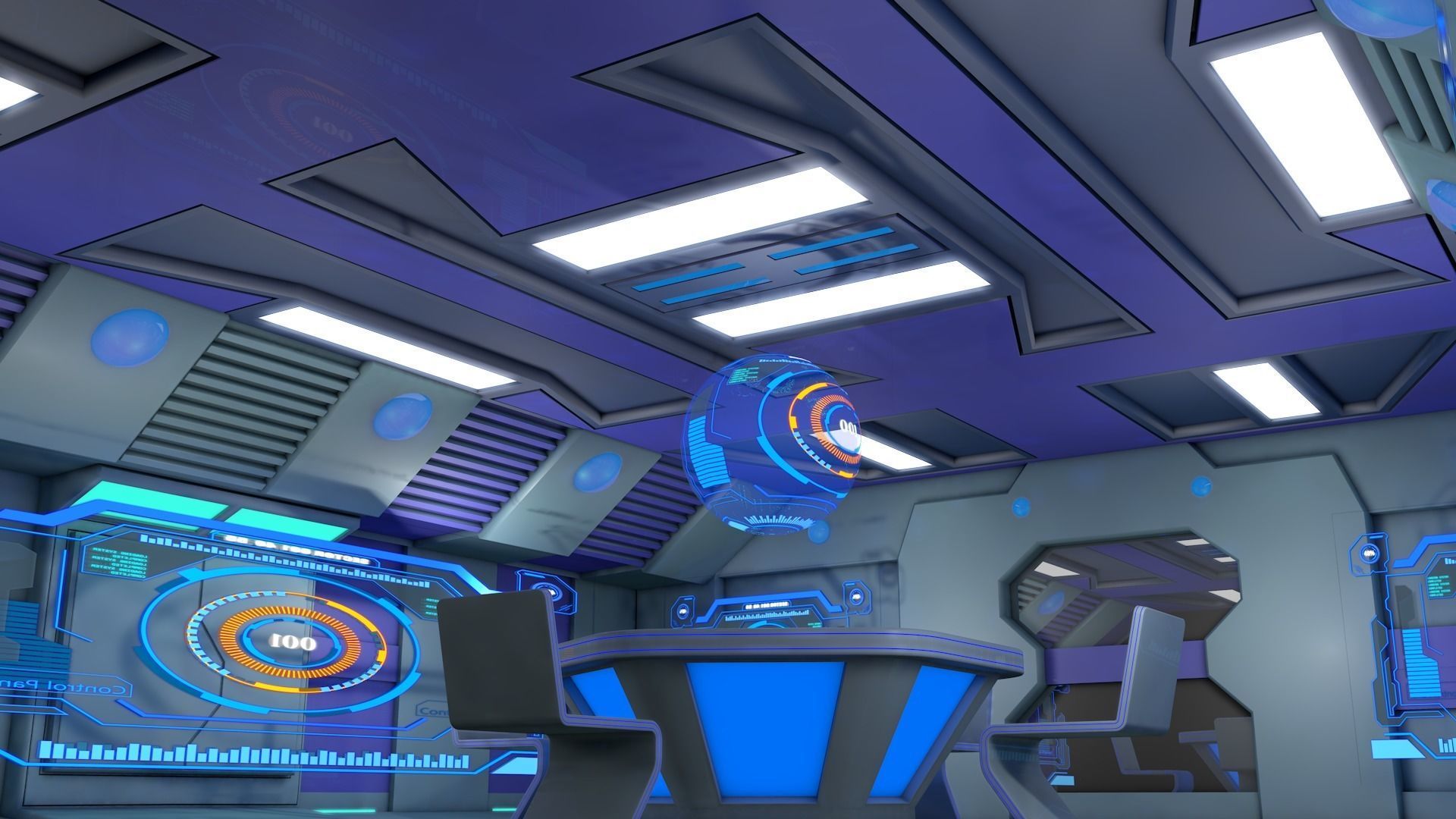 Sci Fi Interior 3D model_3