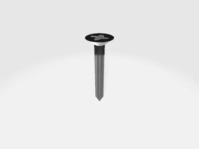 shiny steel nail Free 3D model