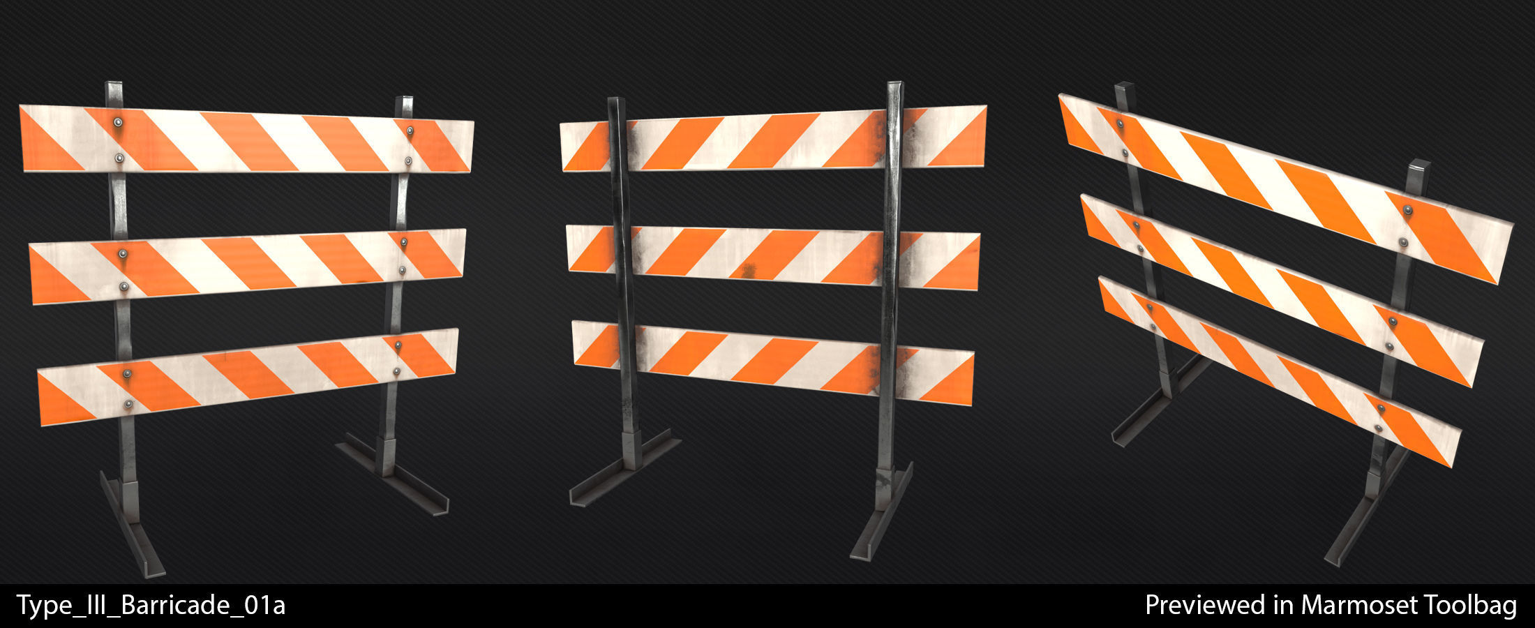 Type III Barricade - In-Game Ready Low-poly 3D model_4