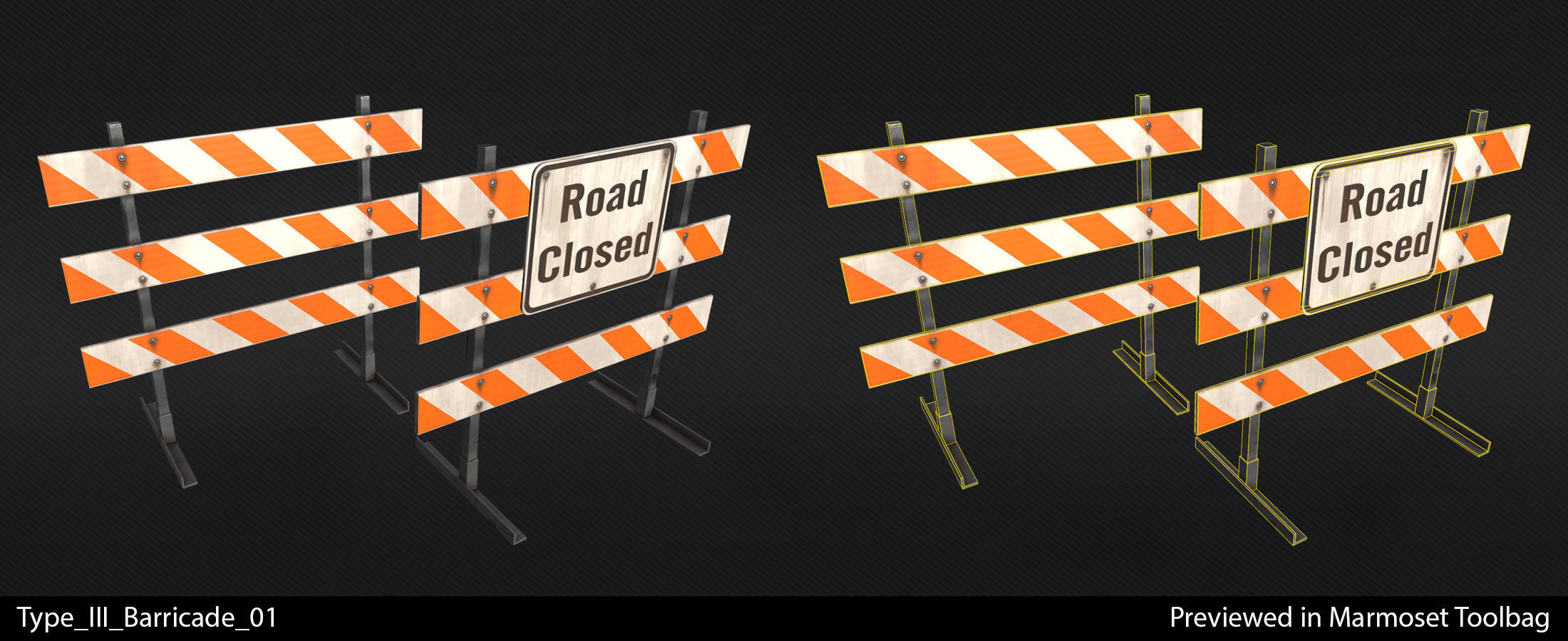 Type III Barricade - In-Game Ready Low-poly 3D model_2