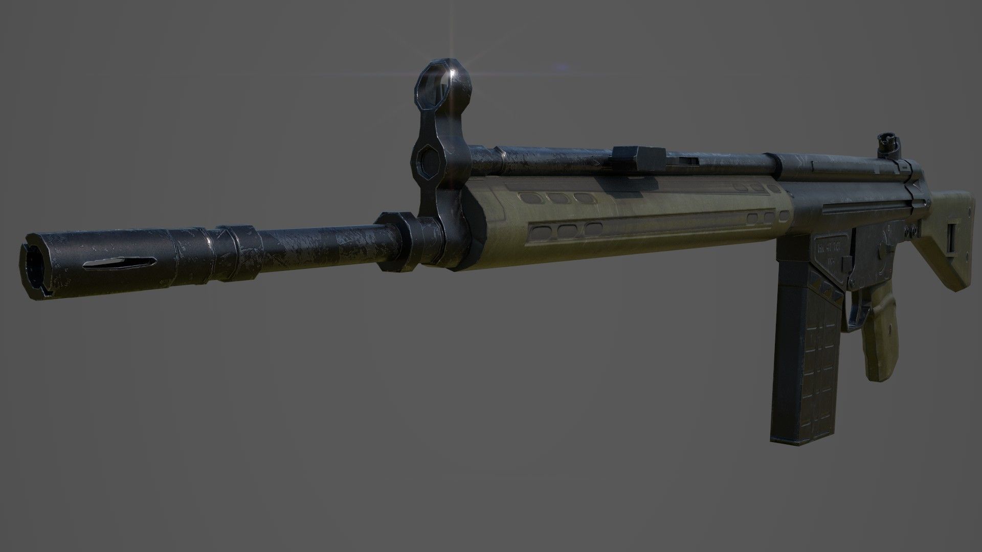 Low poly Guns Pack Low-poly 3D model_9