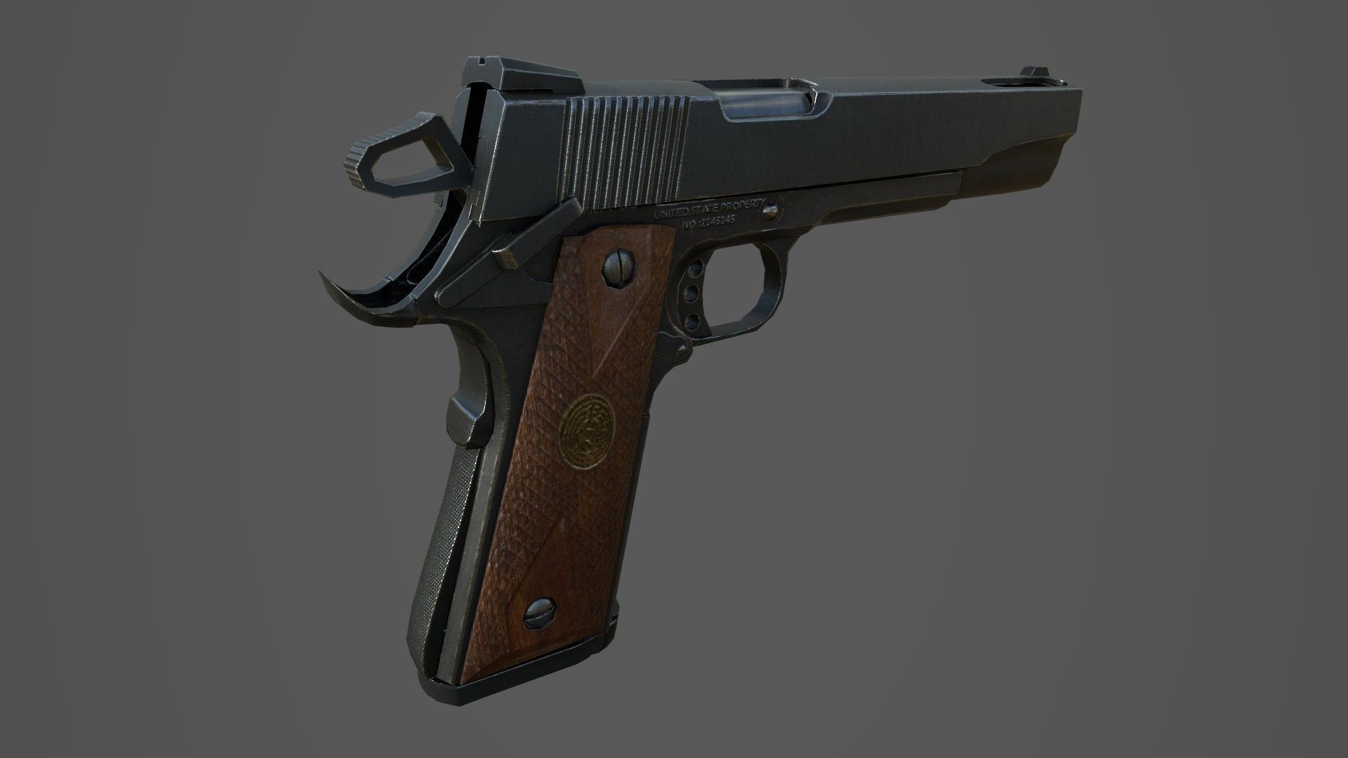Low poly Guns Pack Low-poly 3D model_16