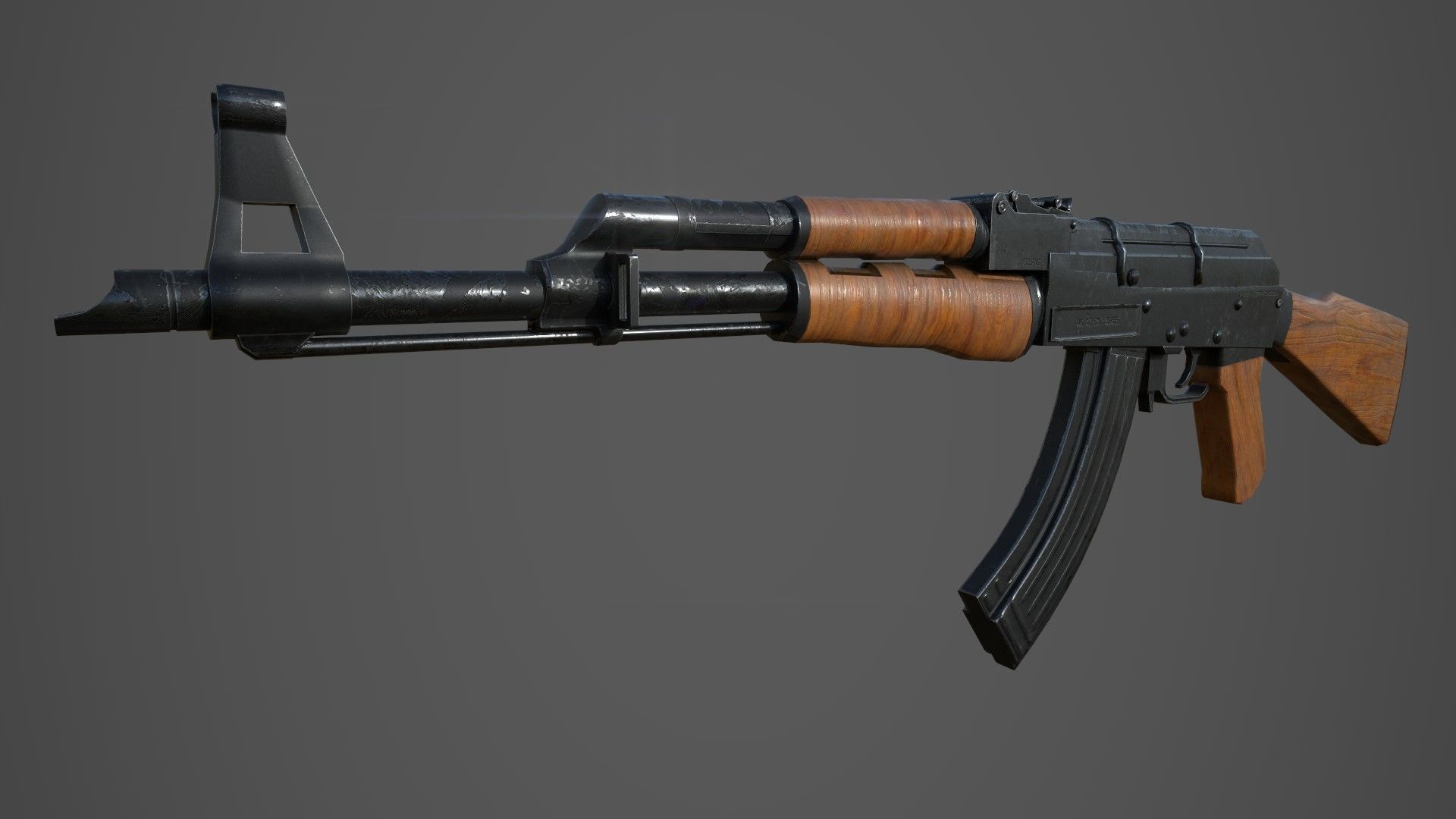 Low poly Guns Pack Low-poly 3D model_3