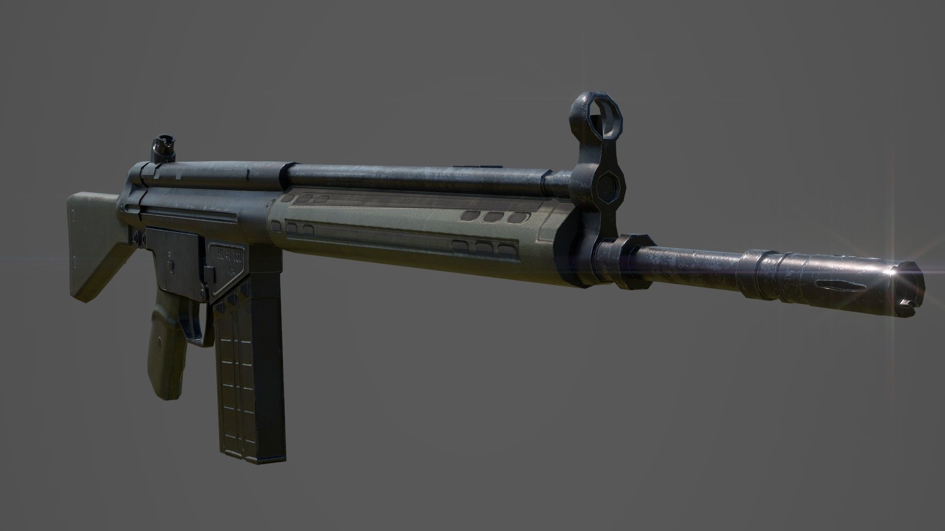 Low poly Guns Pack Low-poly 3D model_12