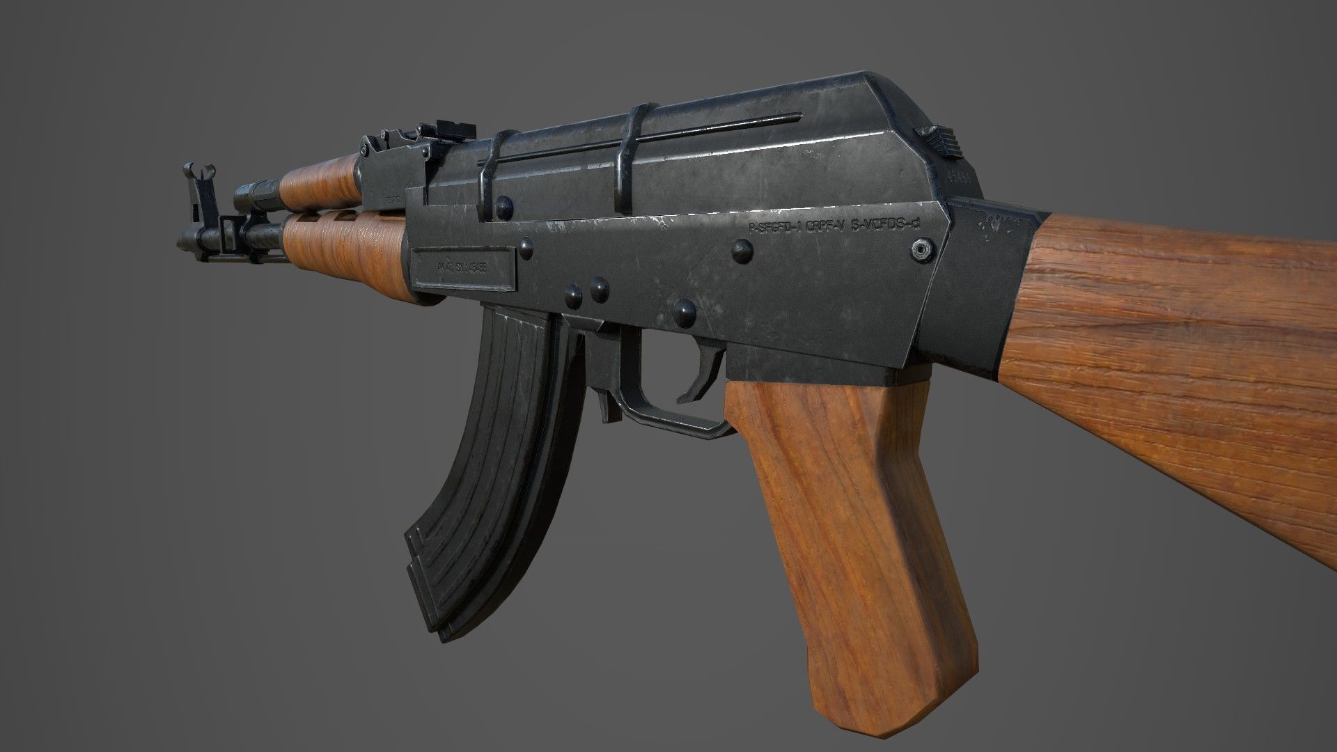 Low poly Guns Pack Low-poly 3D model_5