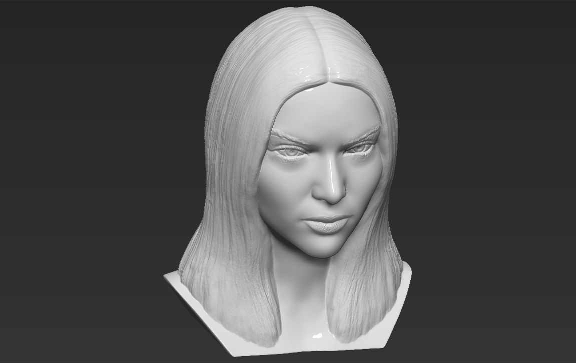 Kendall Jenner bust 3D printing ready stl obj formats 3D print model_12