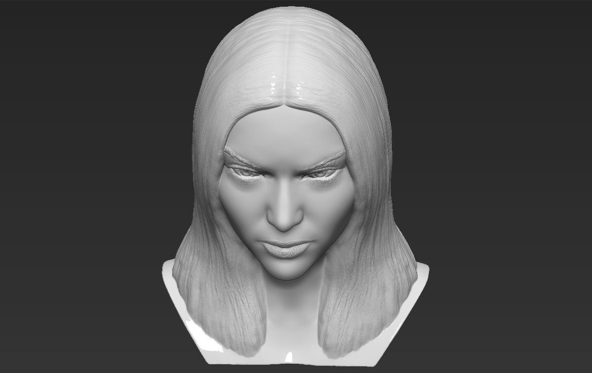 Kendall Jenner bust 3D printing ready stl obj formats 3D print model_14