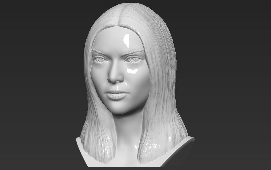 Kendall Jenner bust 3D printing ready stl obj formats 3D print model_1