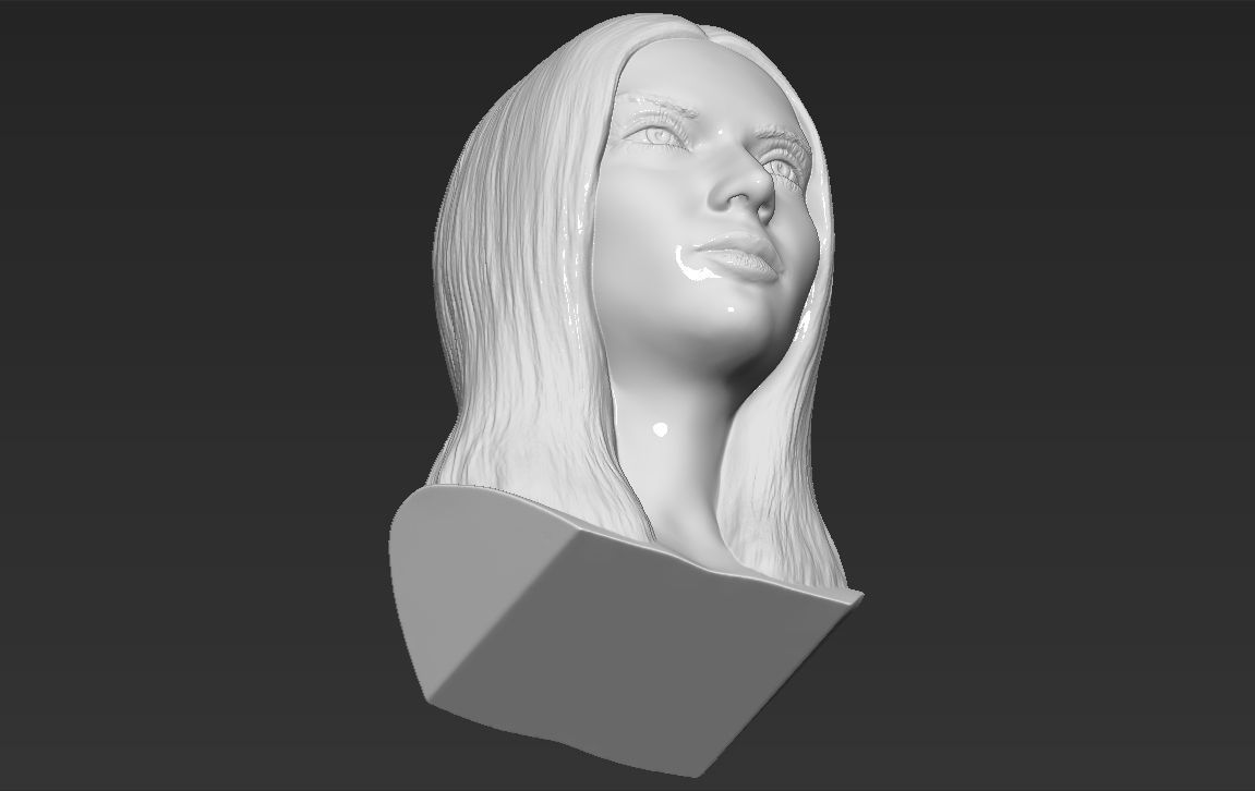 Kendall Jenner bust 3D printing ready stl obj formats 3D print model_20