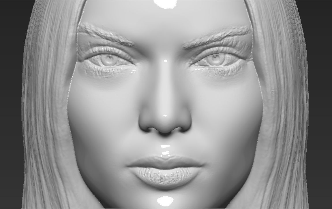 Kendall Jenner bust 3D printing ready stl obj formats 3D print model_15