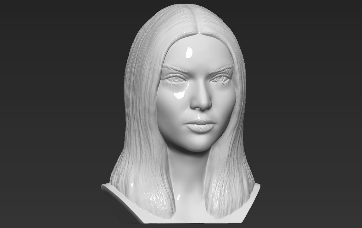 Kendall Jenner bust 3D printing ready stl obj formats 3D print model_10