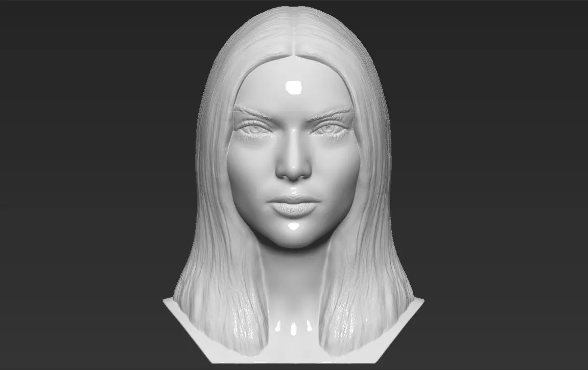 Kendall Jenner bust 3D printing ready stl obj formats 3D print model_0