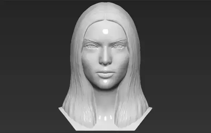 Kendall Jenner bust 3D printing ready stl obj formats 3D print model