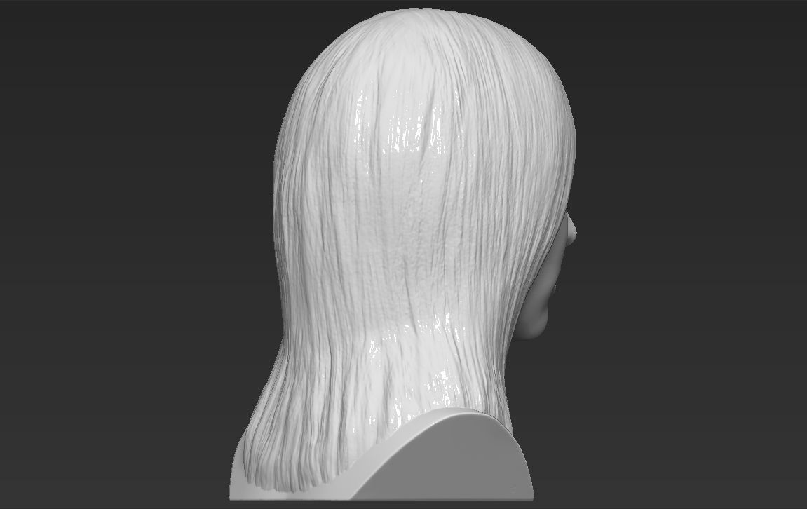 Kendall Jenner bust 3D printing ready stl obj formats 3D print model_7