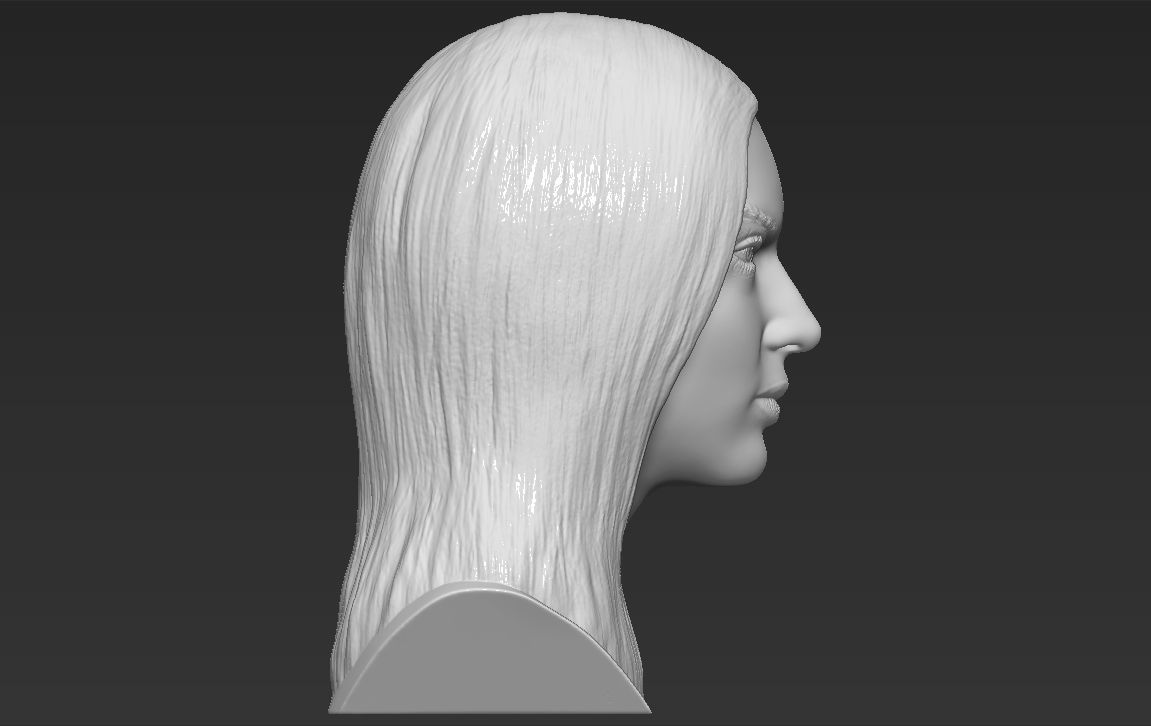 Kendall Jenner bust 3D printing ready stl obj formats 3D print model_8