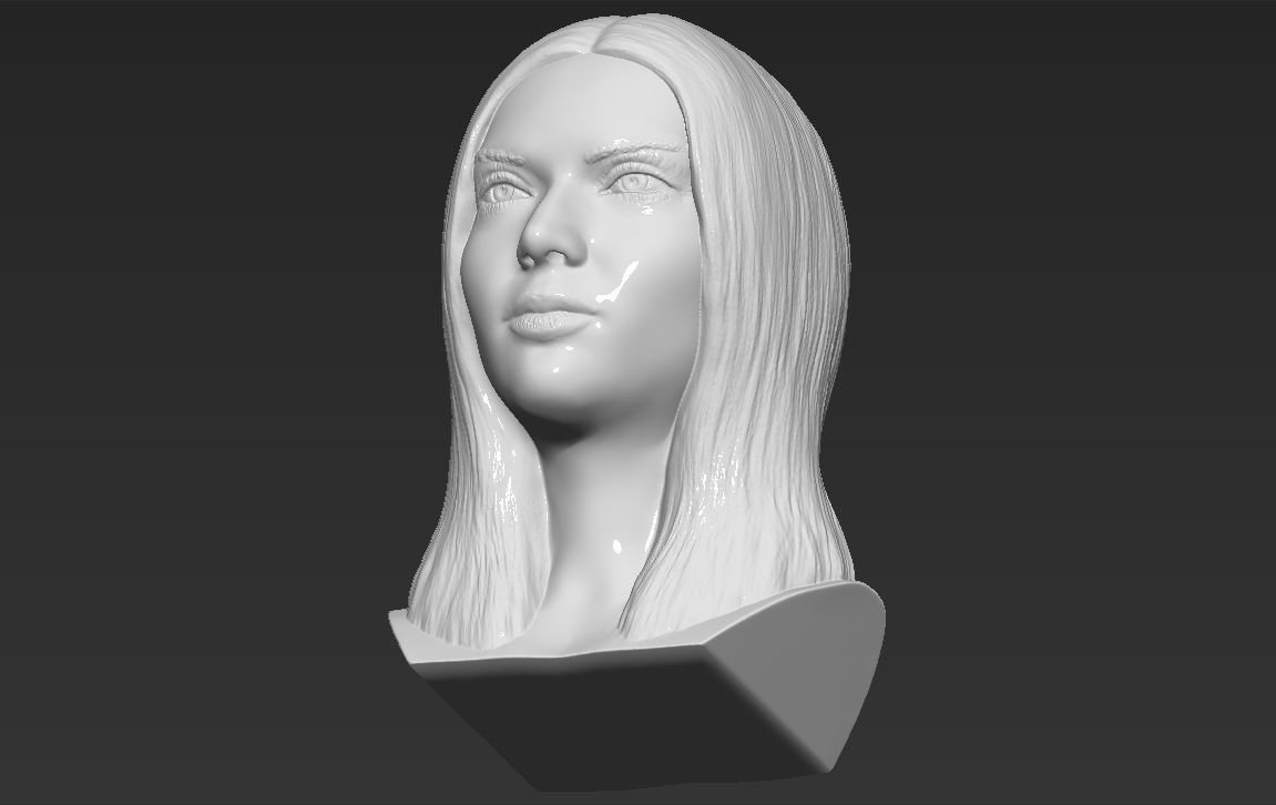 Kendall Jenner bust 3D printing ready stl obj formats 3D print model_21
