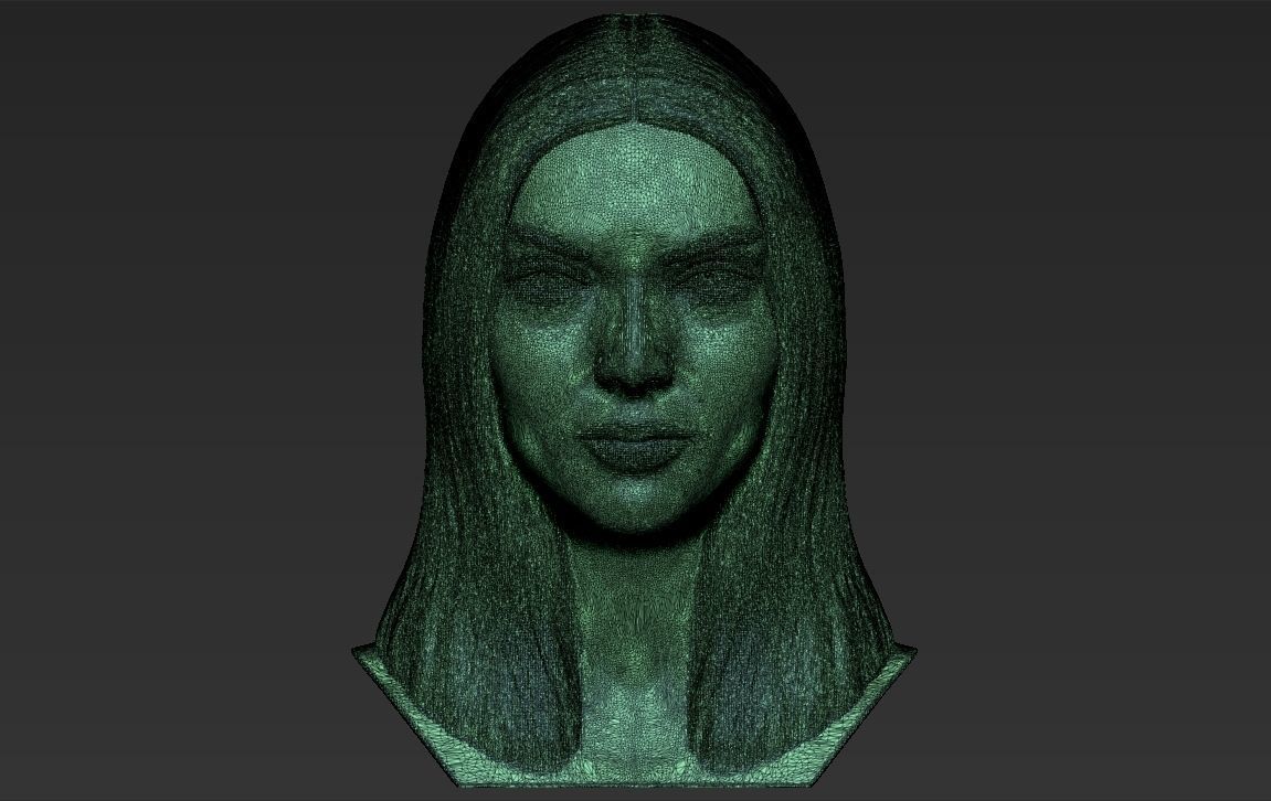 Kendall Jenner bust 3D printing ready stl obj formats 3D print model_23