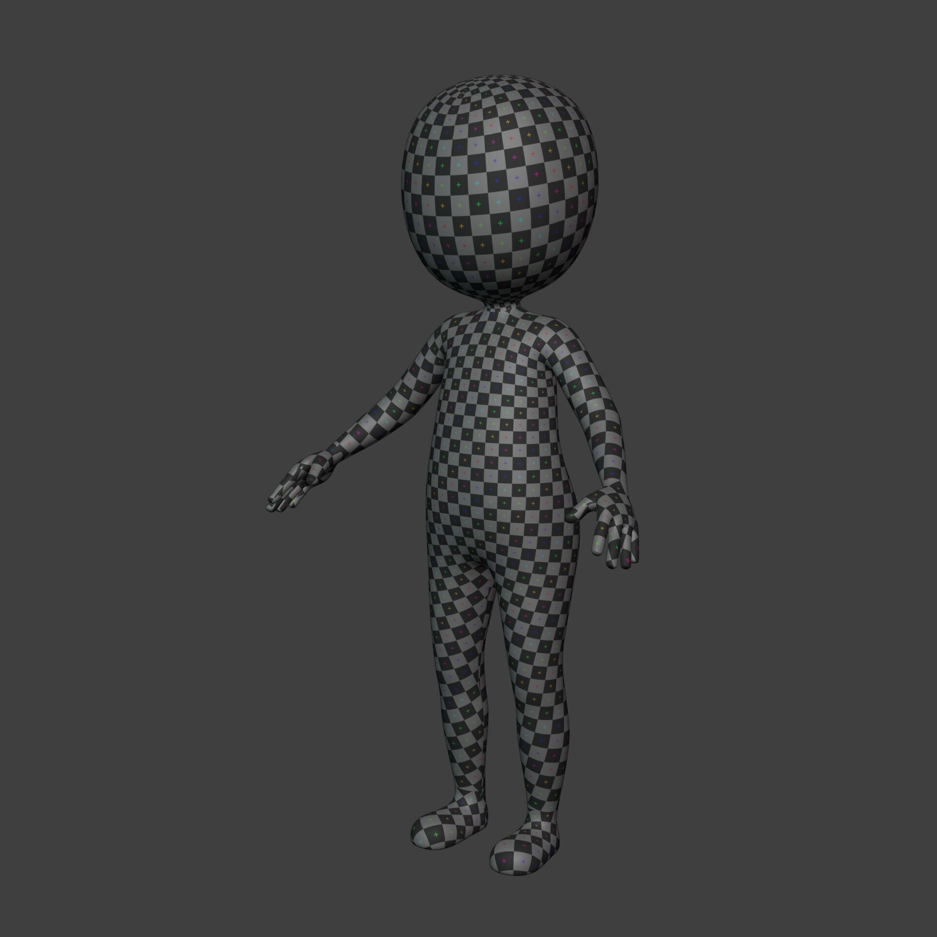 Cartoon Stickman - Man - Character - with IK and FK Rig  Low-poly 3D model_4