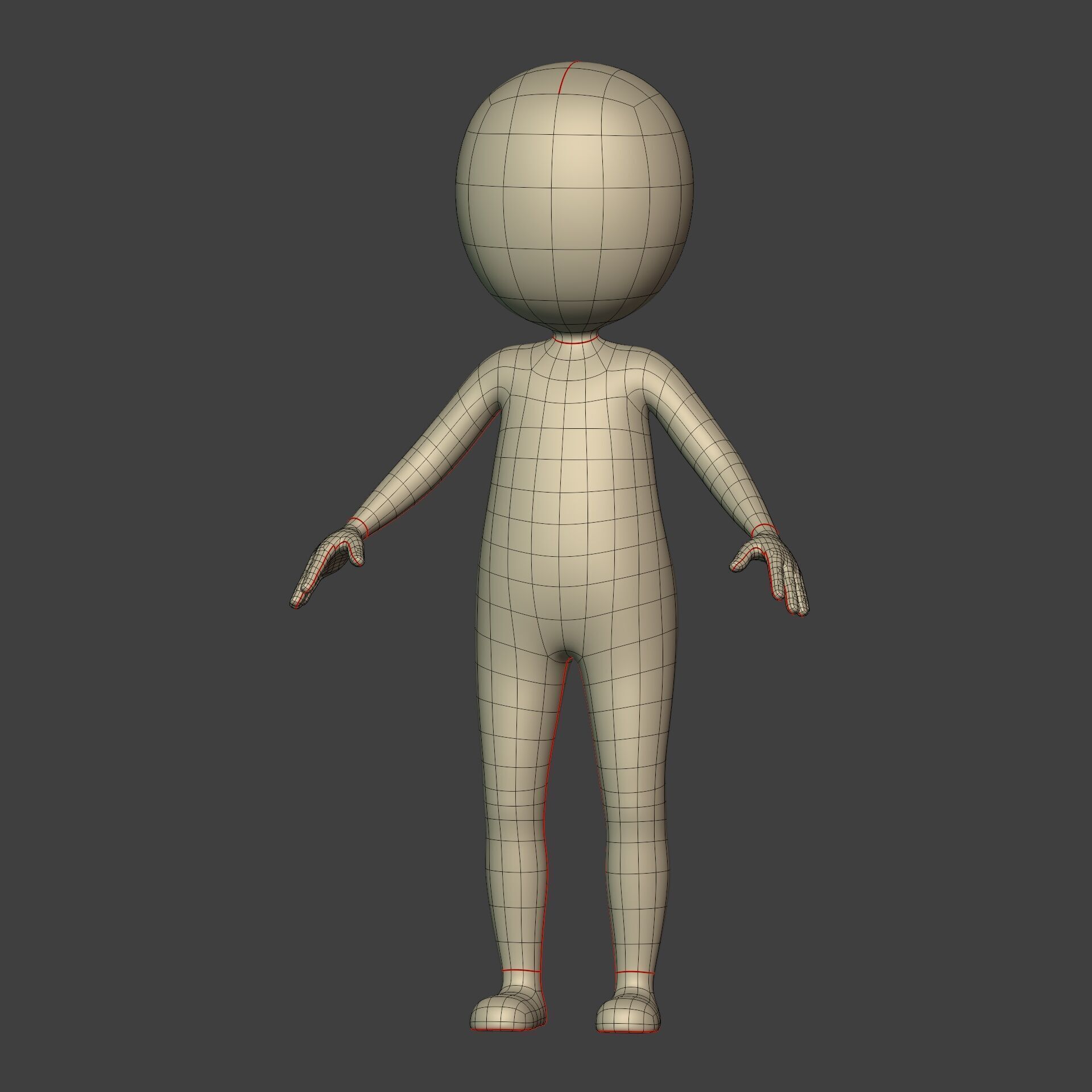 Cartoon Stickman - Man - Character - with IK and FK Rig  Low-poly 3D model_9