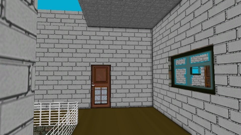 House Low poly in minecraft Low-poly 3D model_6