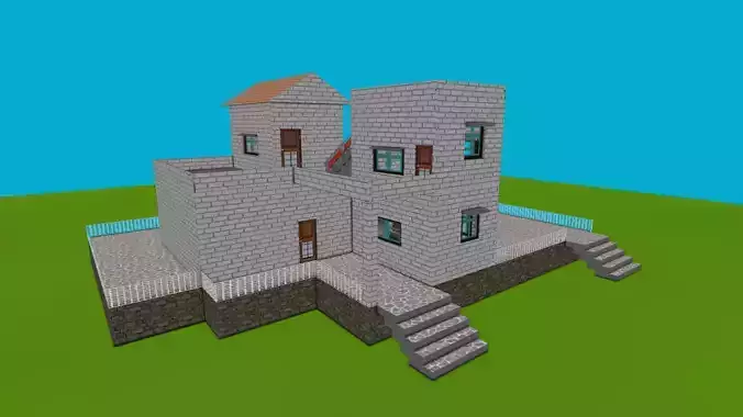 House Low poly in minecraft