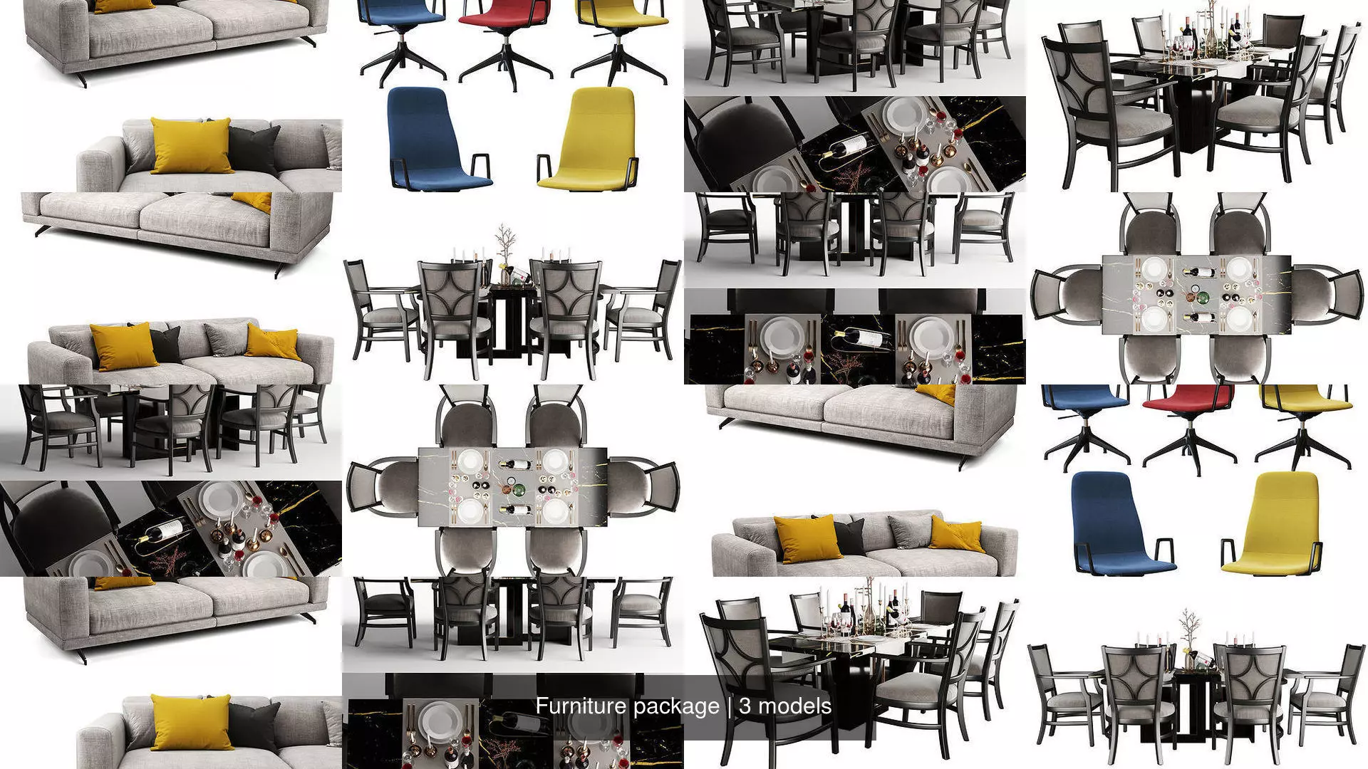 Furniture package 3D Model Collection_0