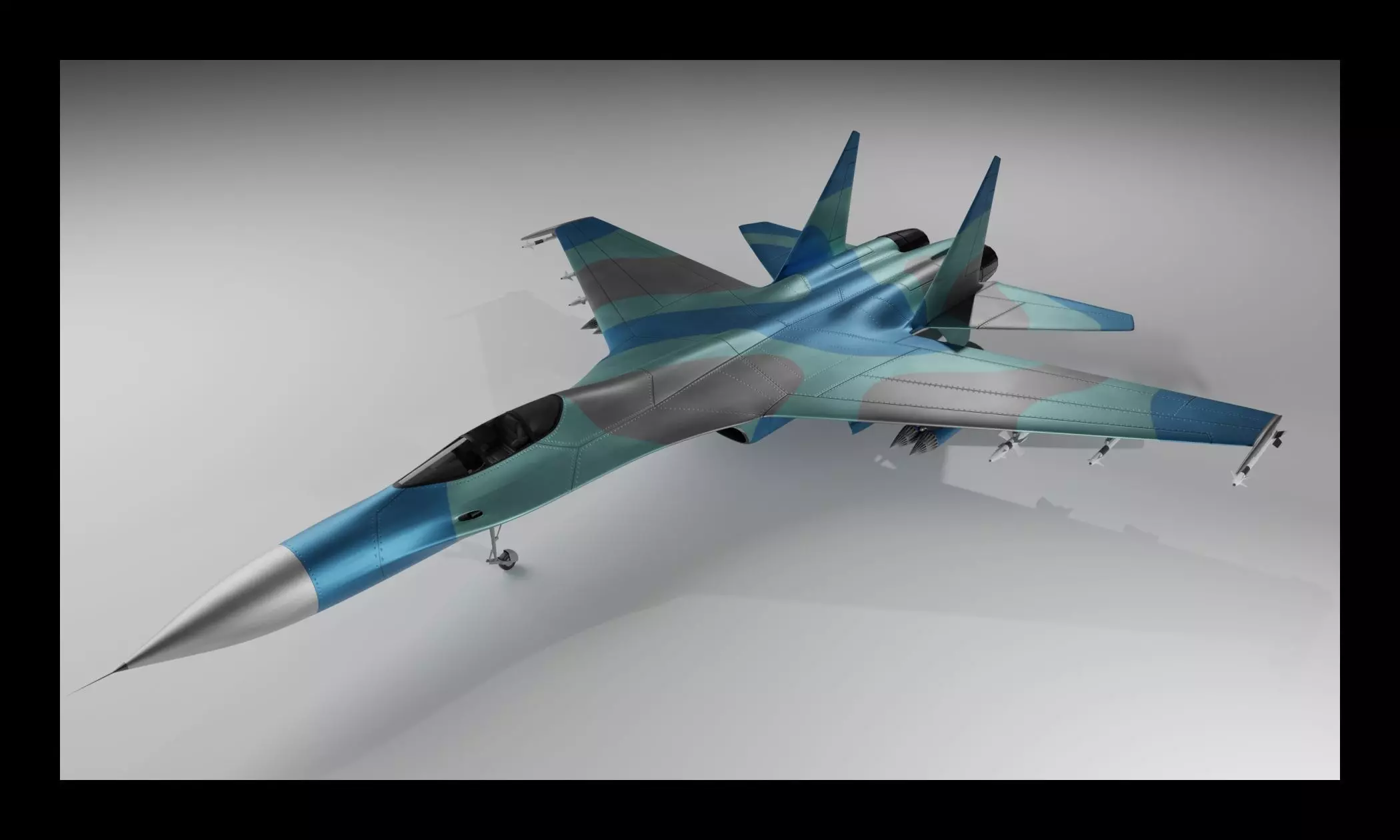 SU-27X - Jet fighter Free 3D model