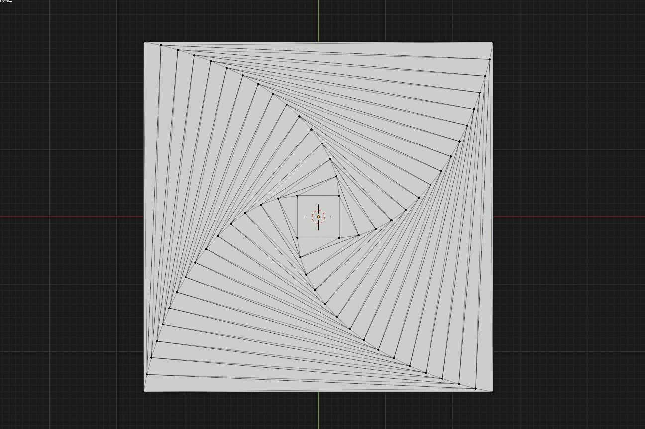Double pyramid spiral vortex octahedron 3D print model_3