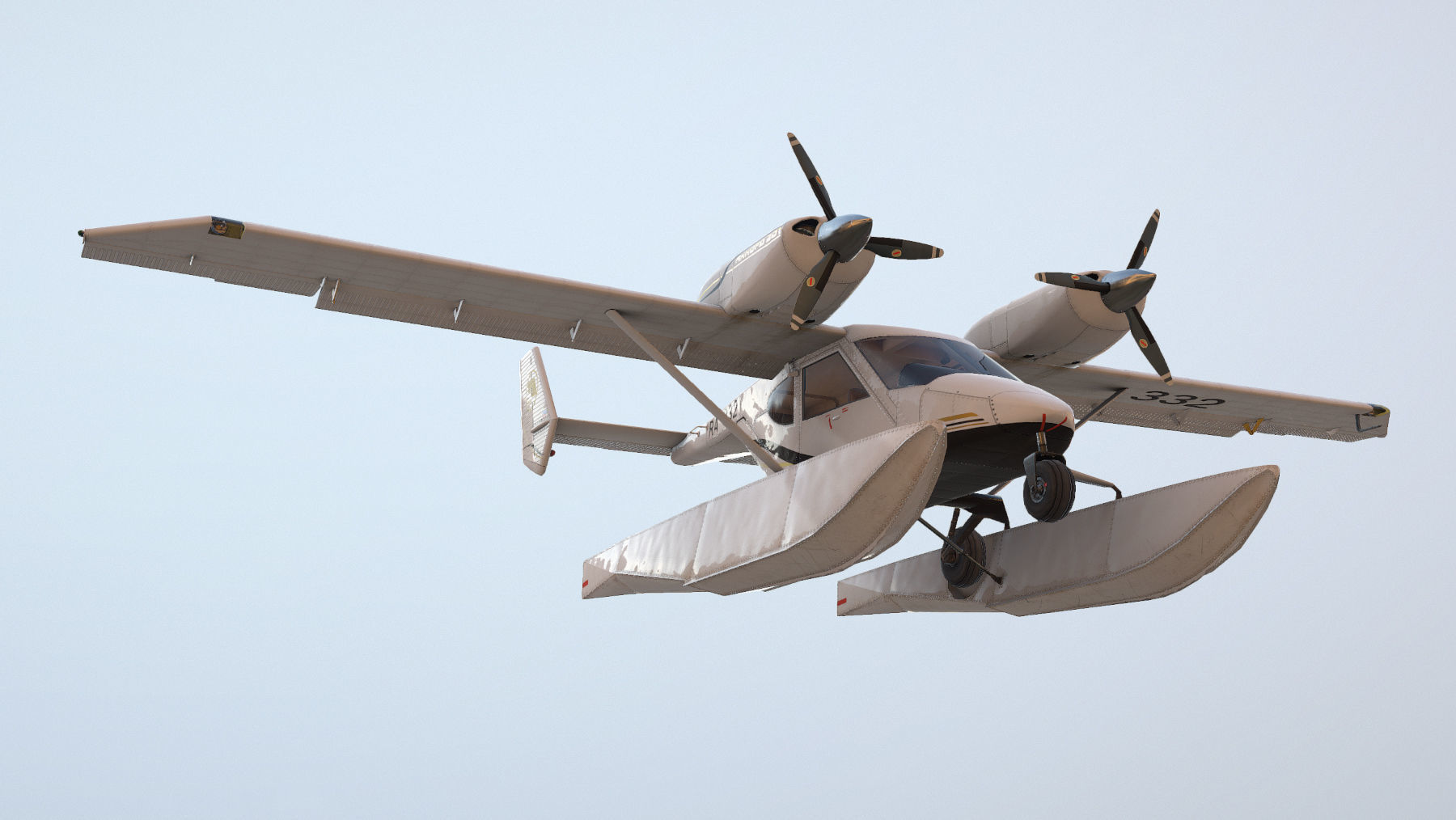 Accord-201 Floatsplane with four liveries 3D Model Collection_11