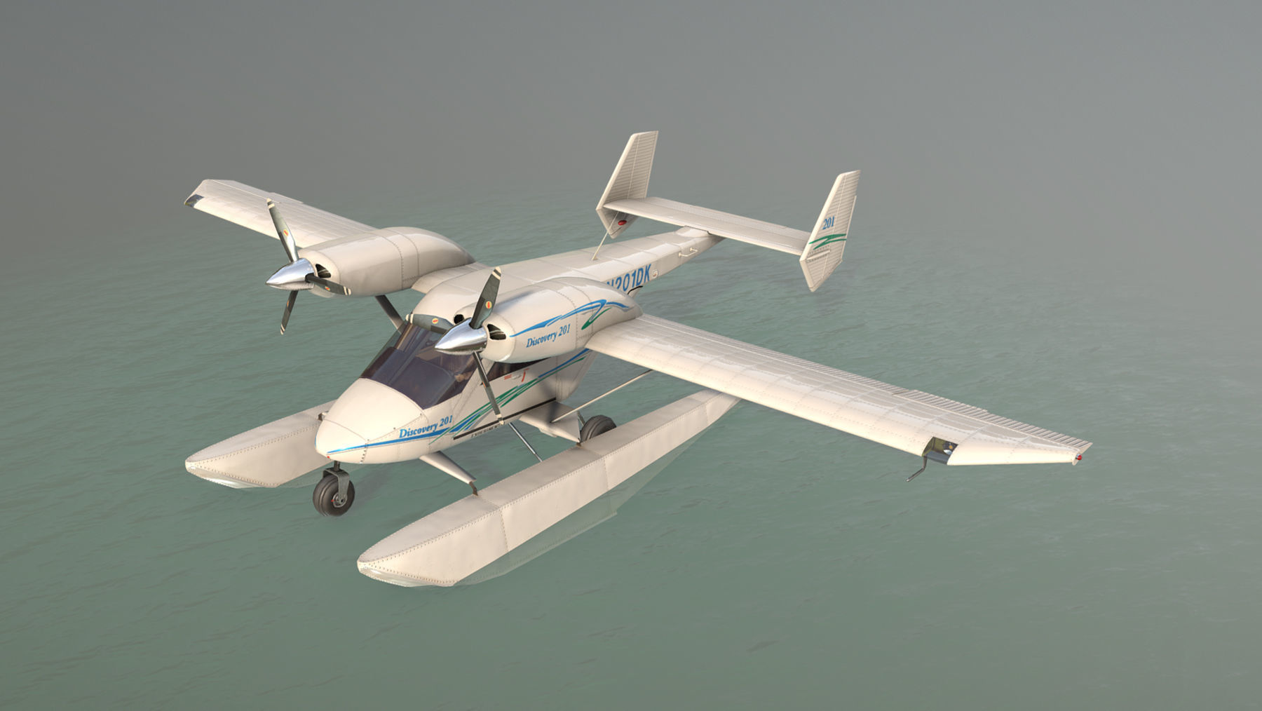 Accord-201 Floatsplane with four liveries 3D Model Collection_6