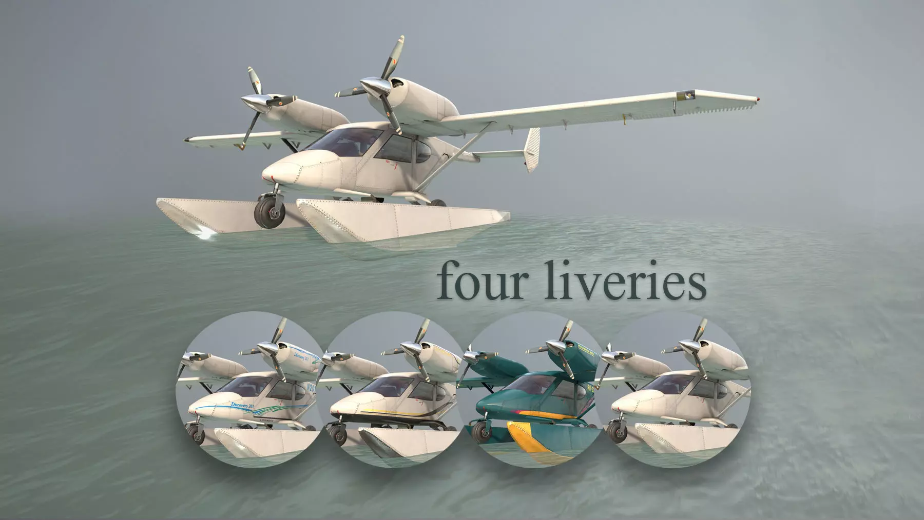Accord-201 Floatsplane with four liveries 3D Model Collection_0