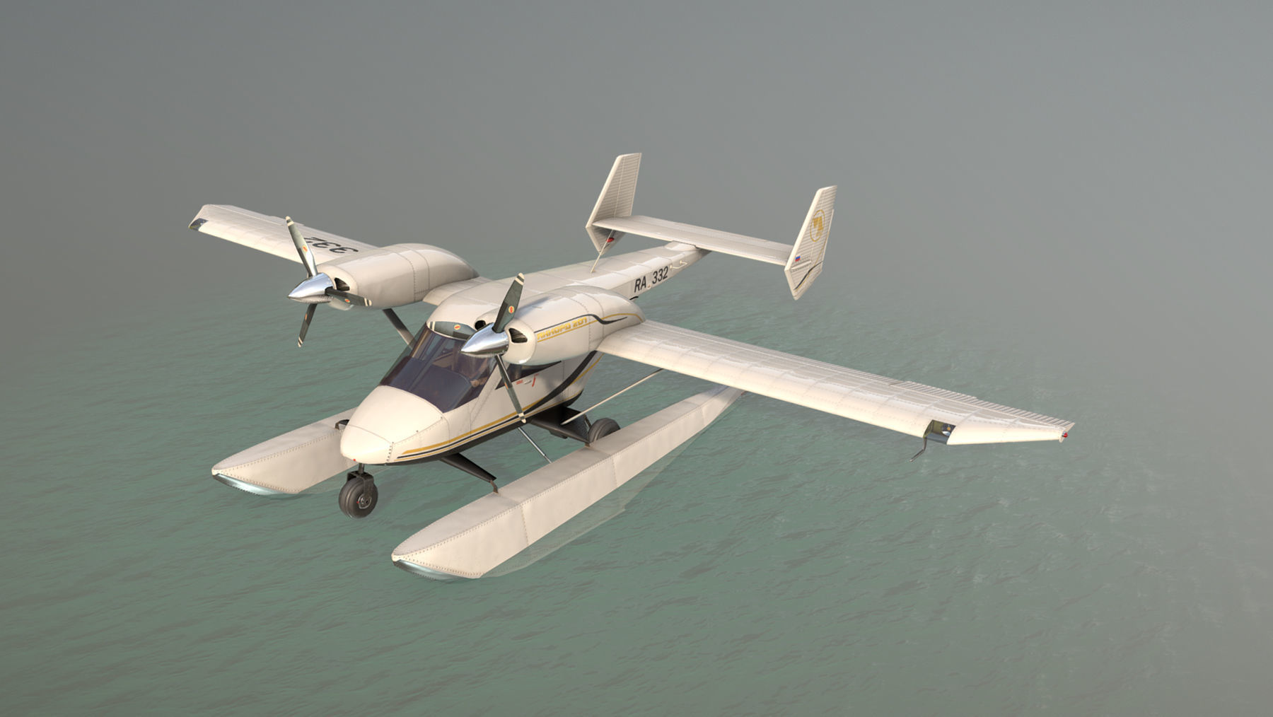 Accord-201 Floatsplane with four liveries 3D Model Collection_10