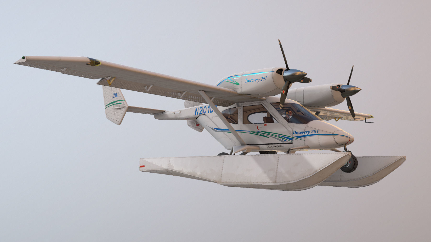 Accord-201 Floatsplane with four liveries 3D Model Collection_7