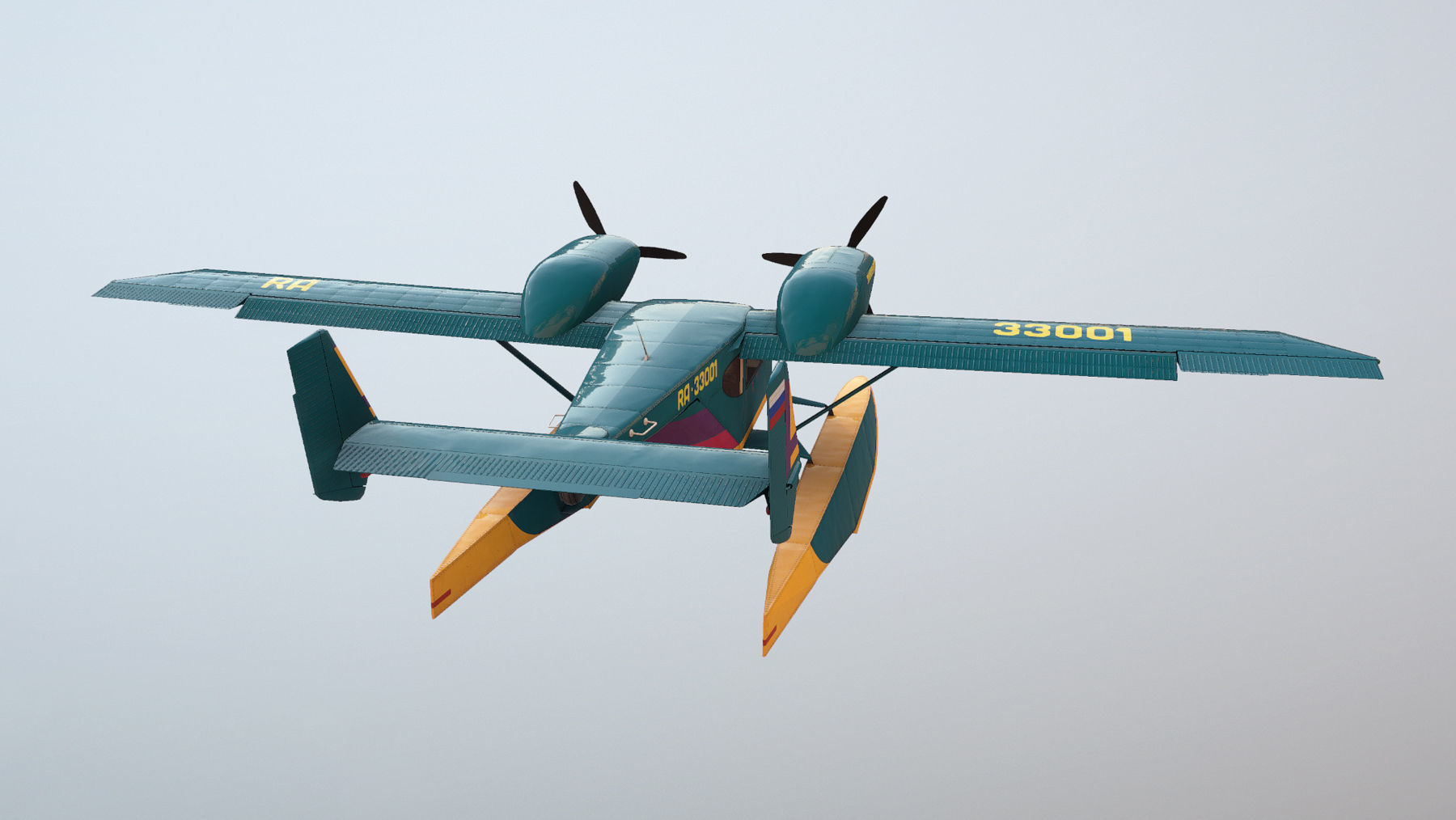 Accord-201 Floatsplane with four liveries 3D Model Collection_18