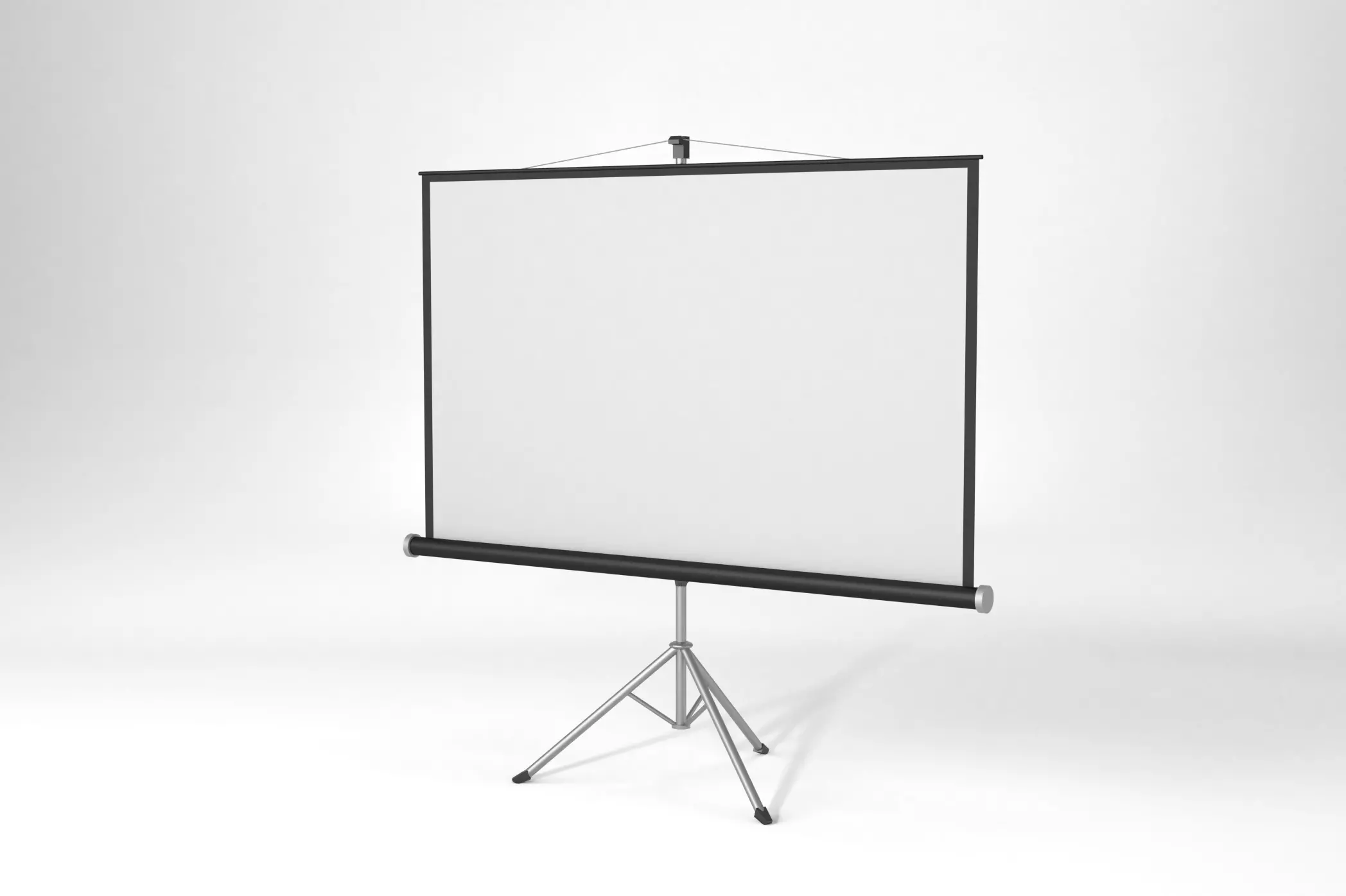 Projection Screen on tripod for projector Low-poly 3D model