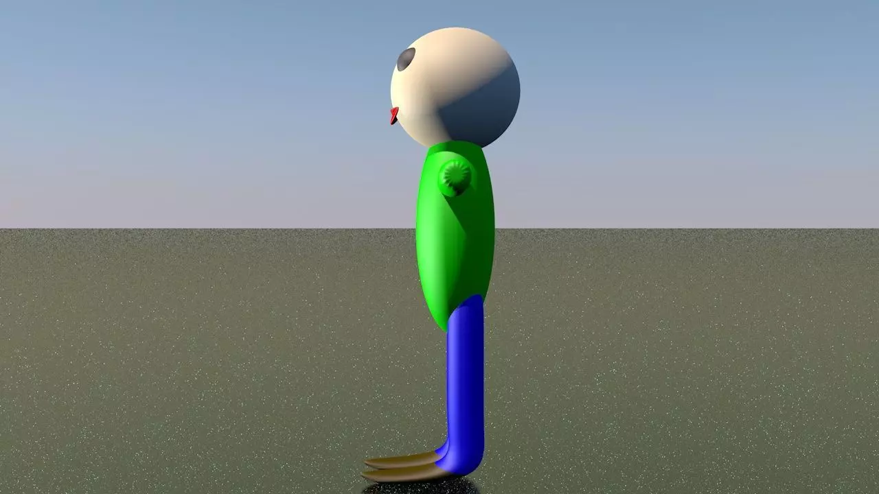Baldi Rigged Cartoon 3D model_0
